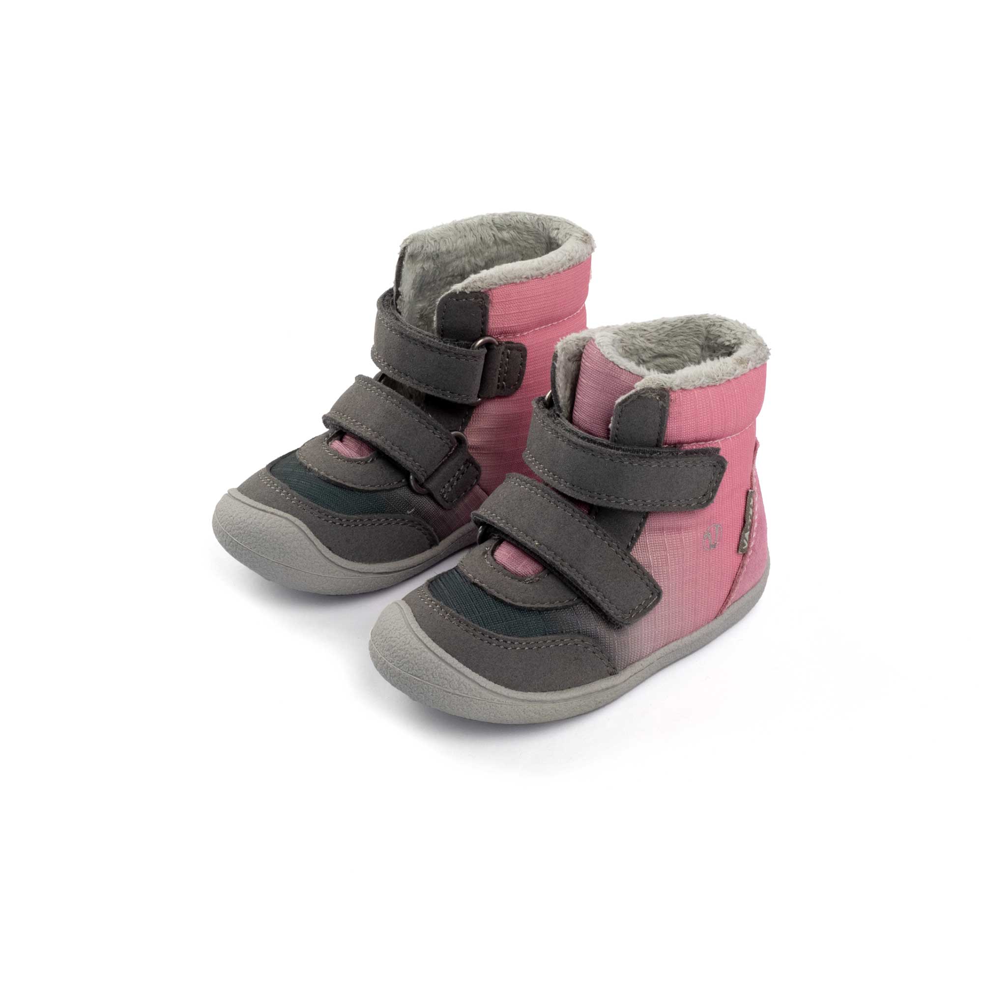 MINISKY High Velcro Vatex - grigio-rosa