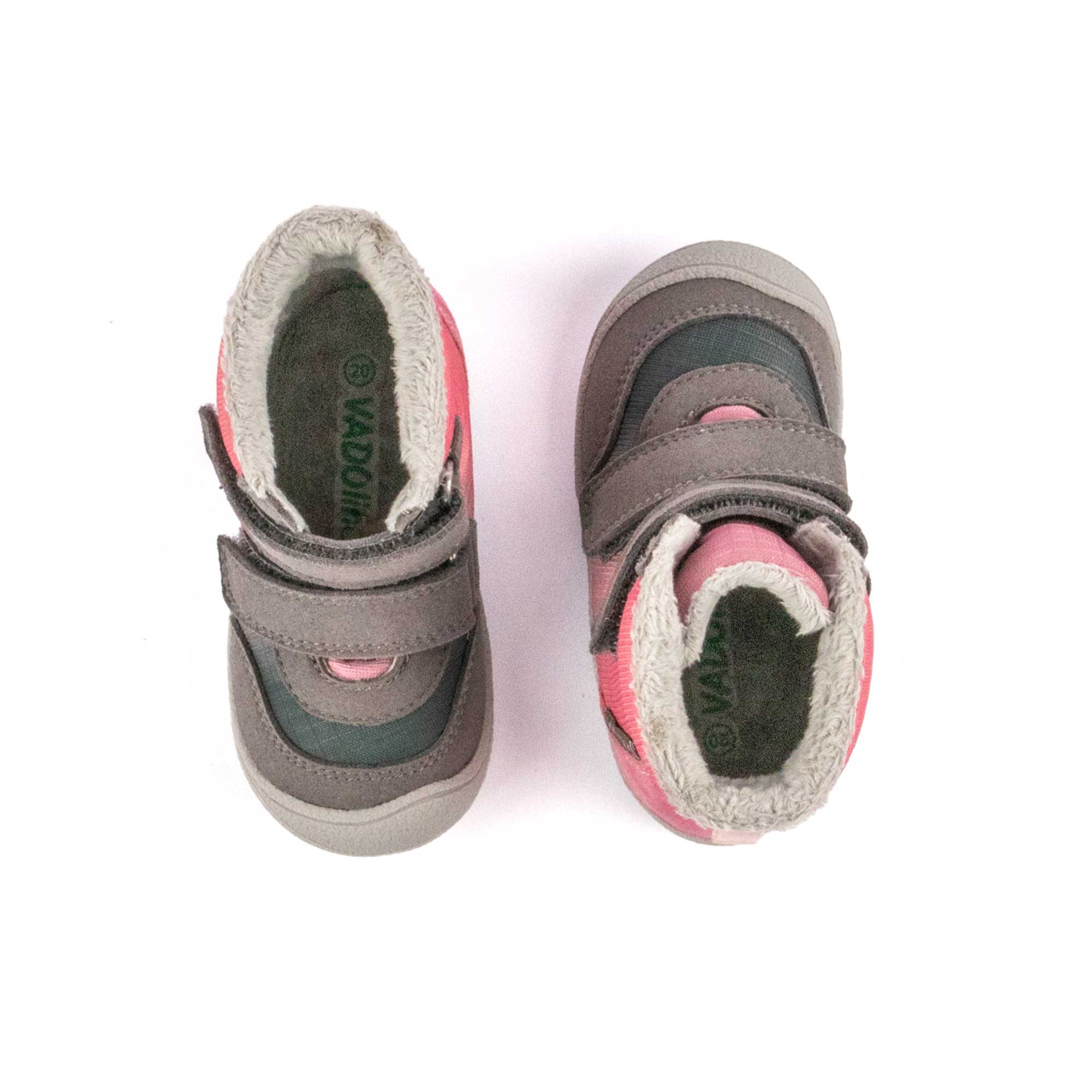 MINISKY High Velcro Vatex - grigio-rosa