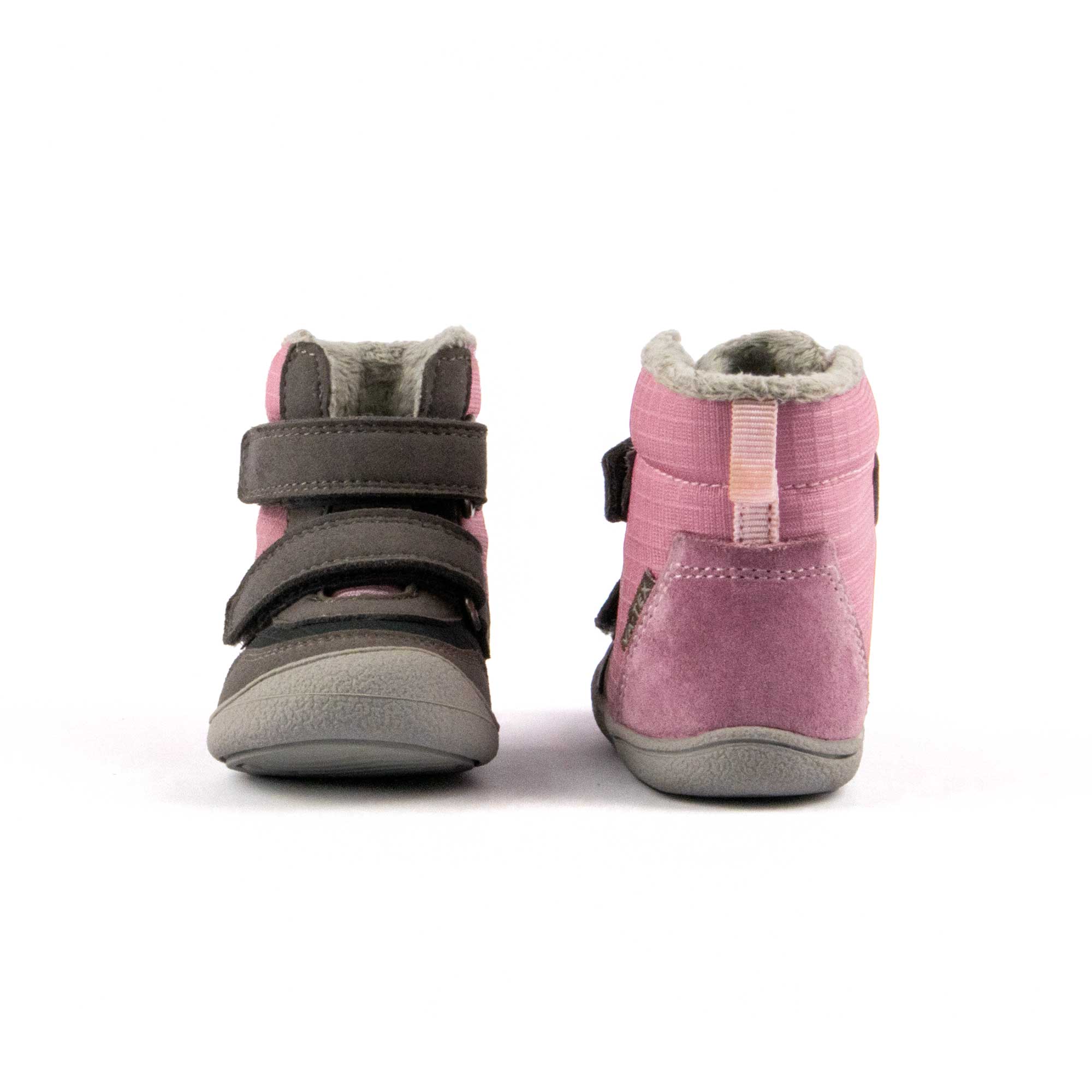 MINISKY High Velcro Vatex - grigio-rosa