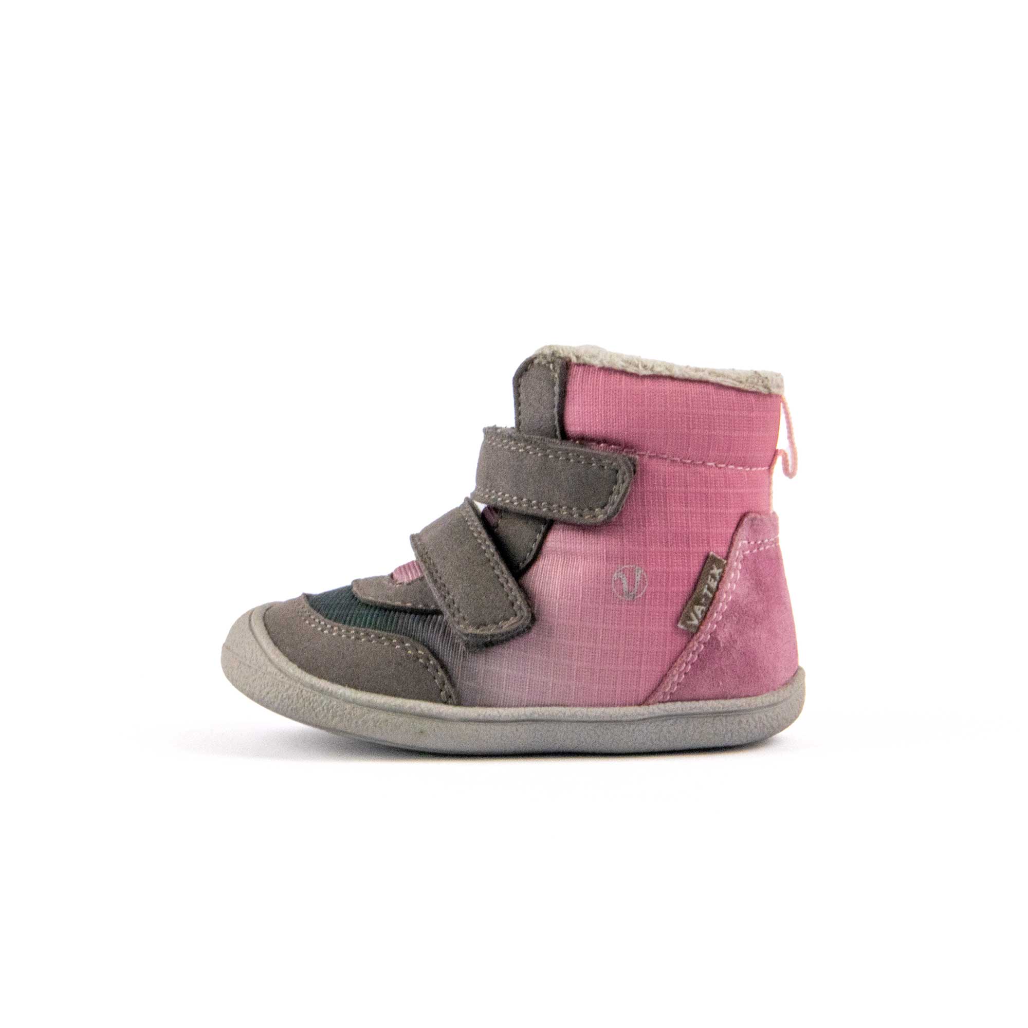 MINISKY High Velcro Vatex - grigio-rosa