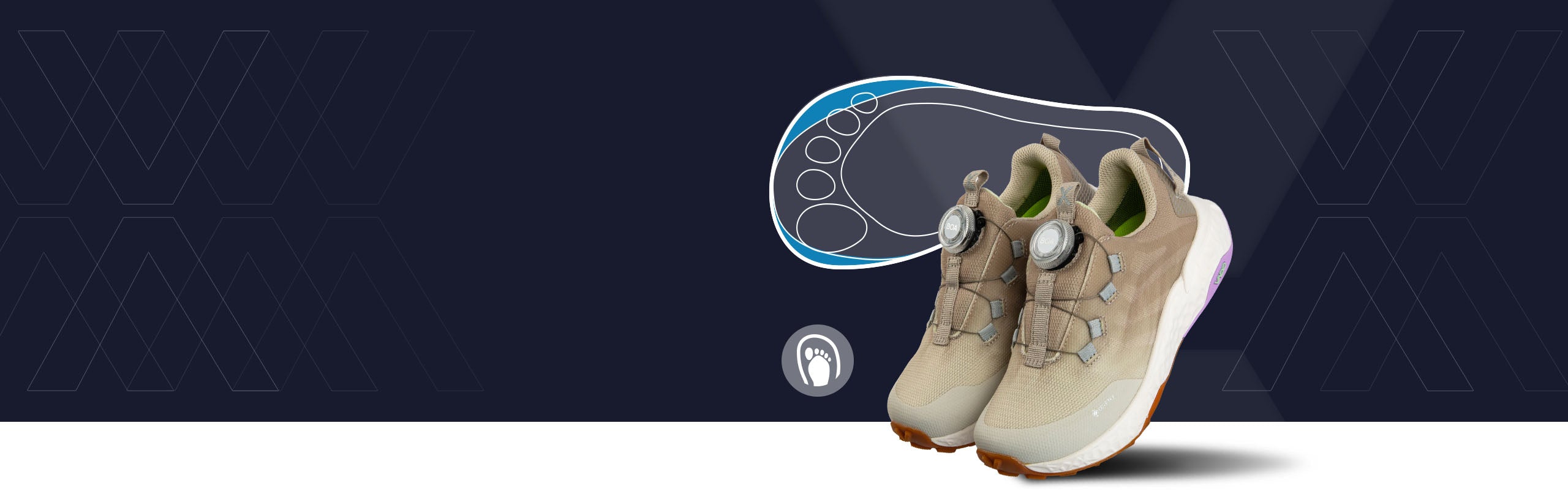 VADO Kids Sneaker SURFER Lo BOA GTX - sand mit ergonomischer VADO Zehenbox