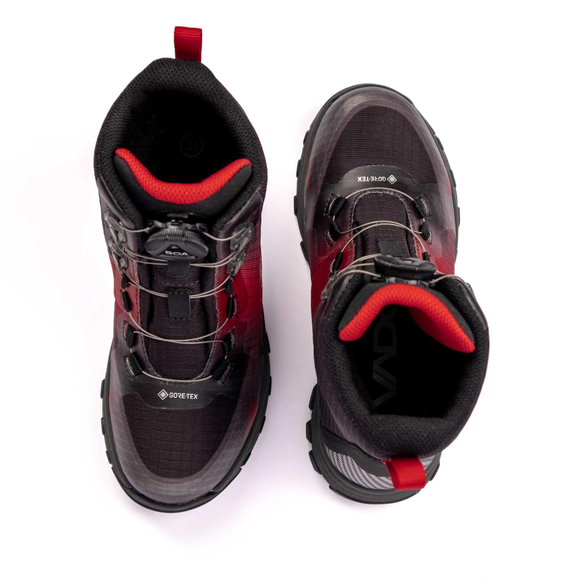 VADO Kinderschuh PETE High BOA GTX - black red
