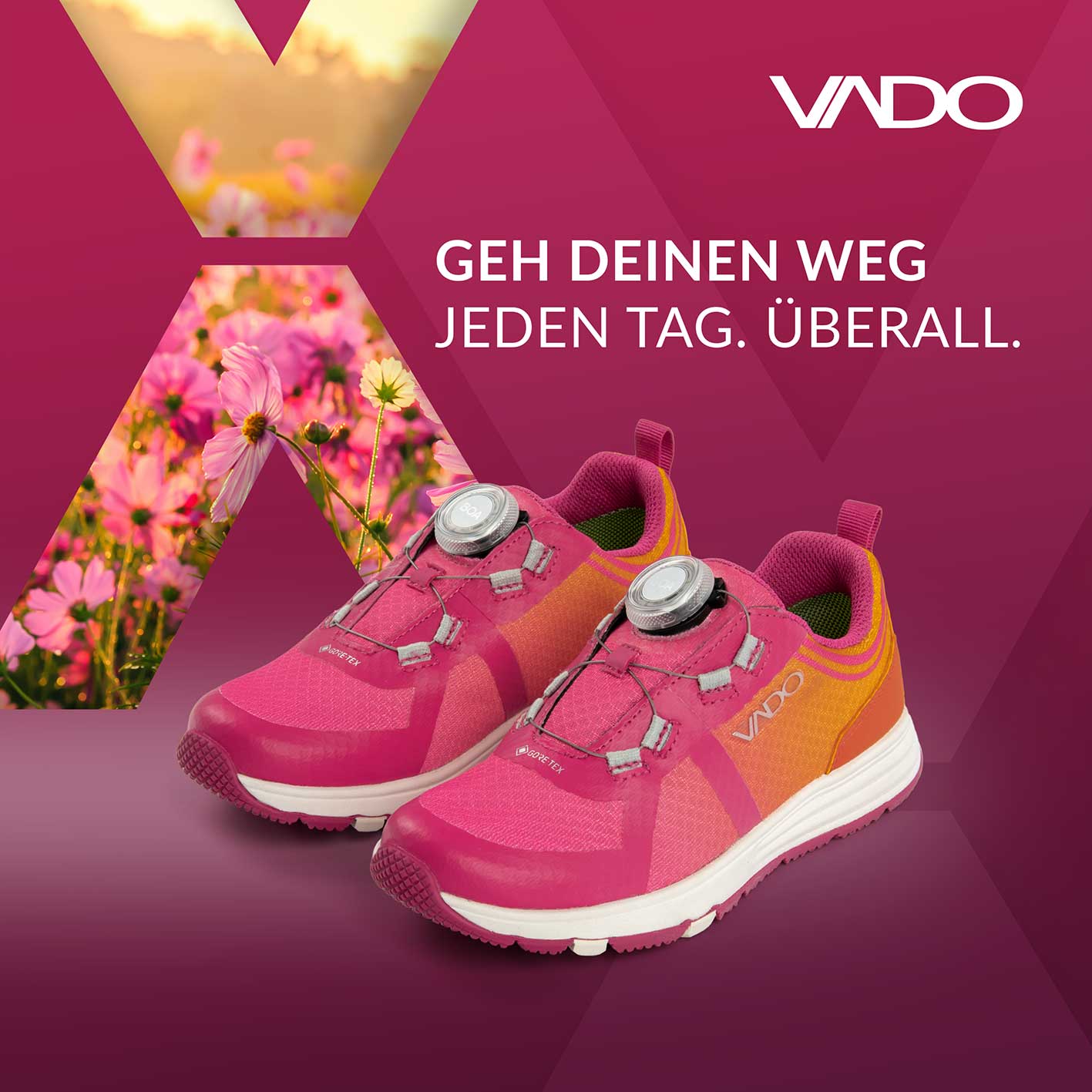 Mädchen Schuh FREAK Low BOA Gore-Tex - fuxia