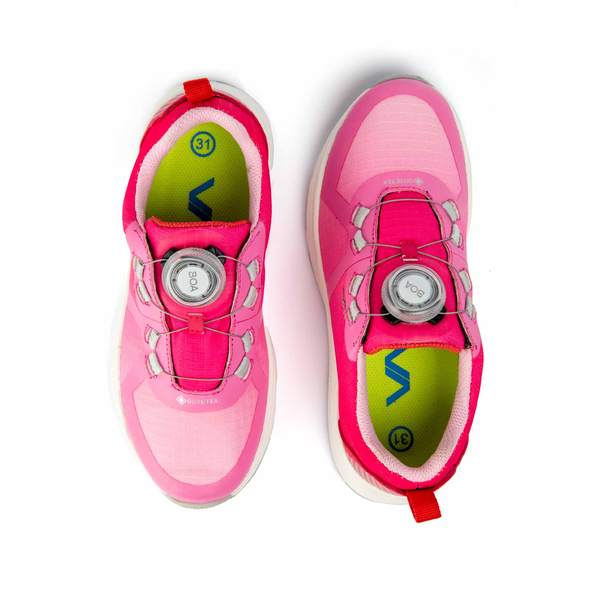 Premium Kinderschuh VADO FRESH Lo BOA GTX fuxia Draufsicht