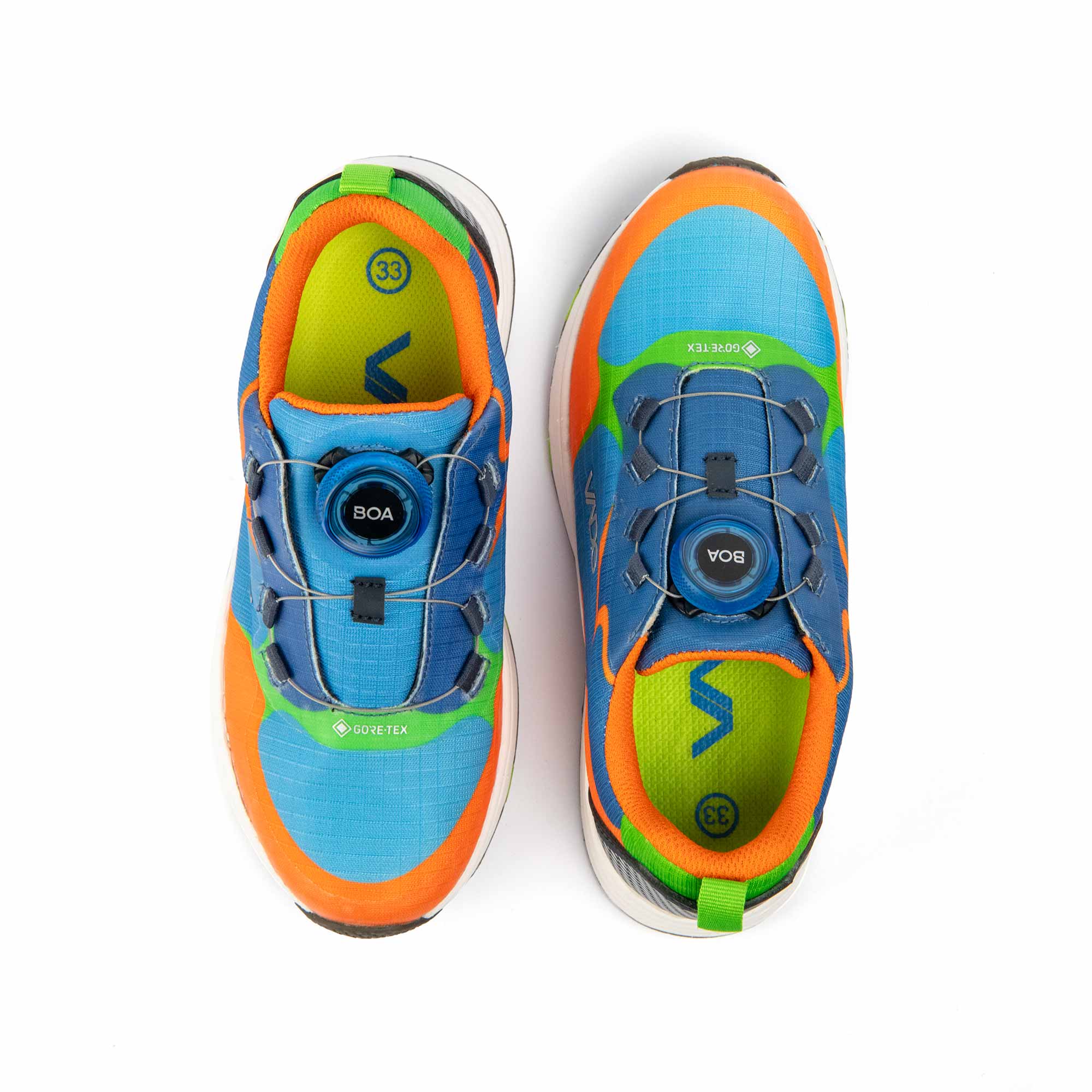 VADO Bunter Kinder Sneaker SMILE Lo BOA GTX bunt Draufsicht