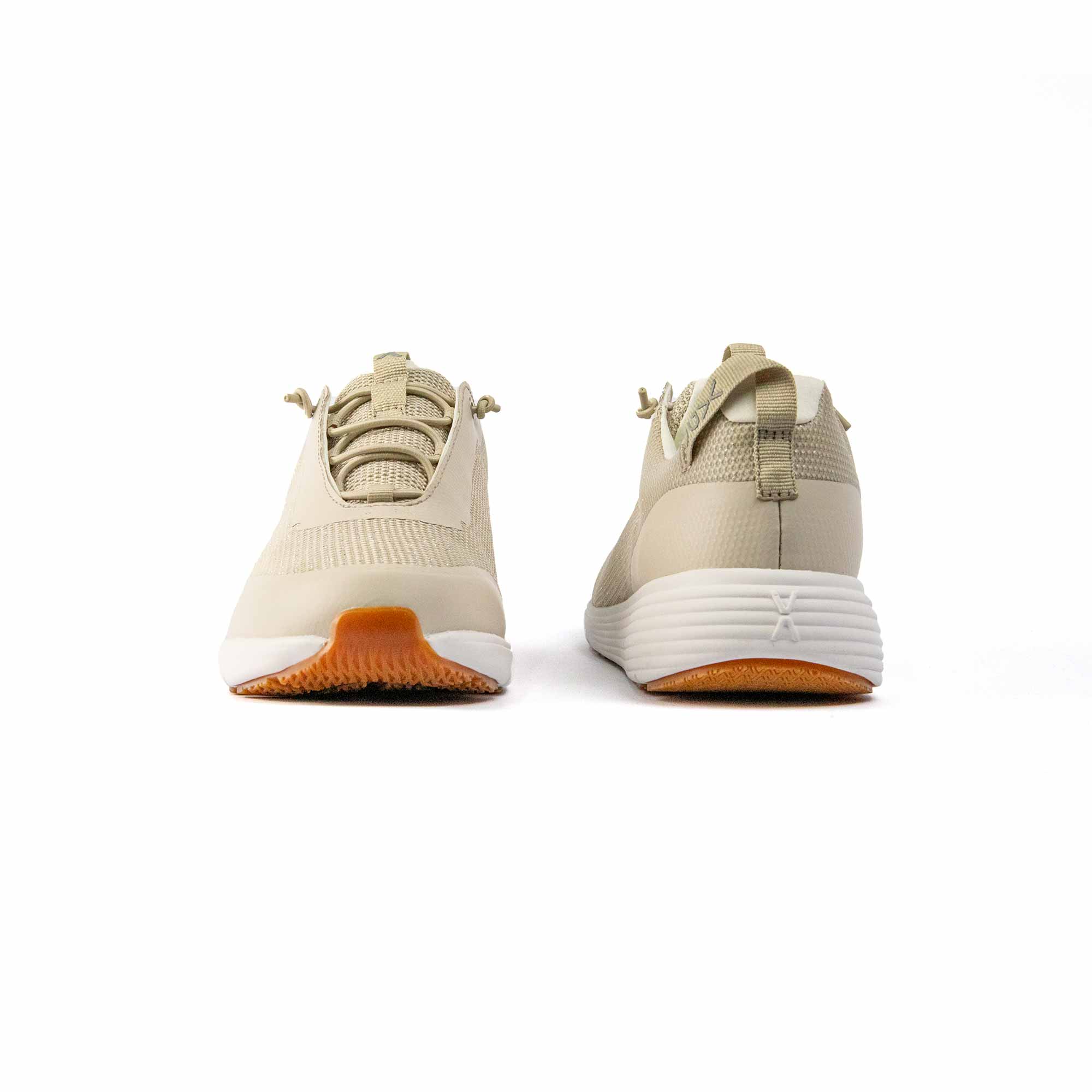 VADO Damen Sneaker TRAINER II beige lurex Vorder-/ Rückansicht