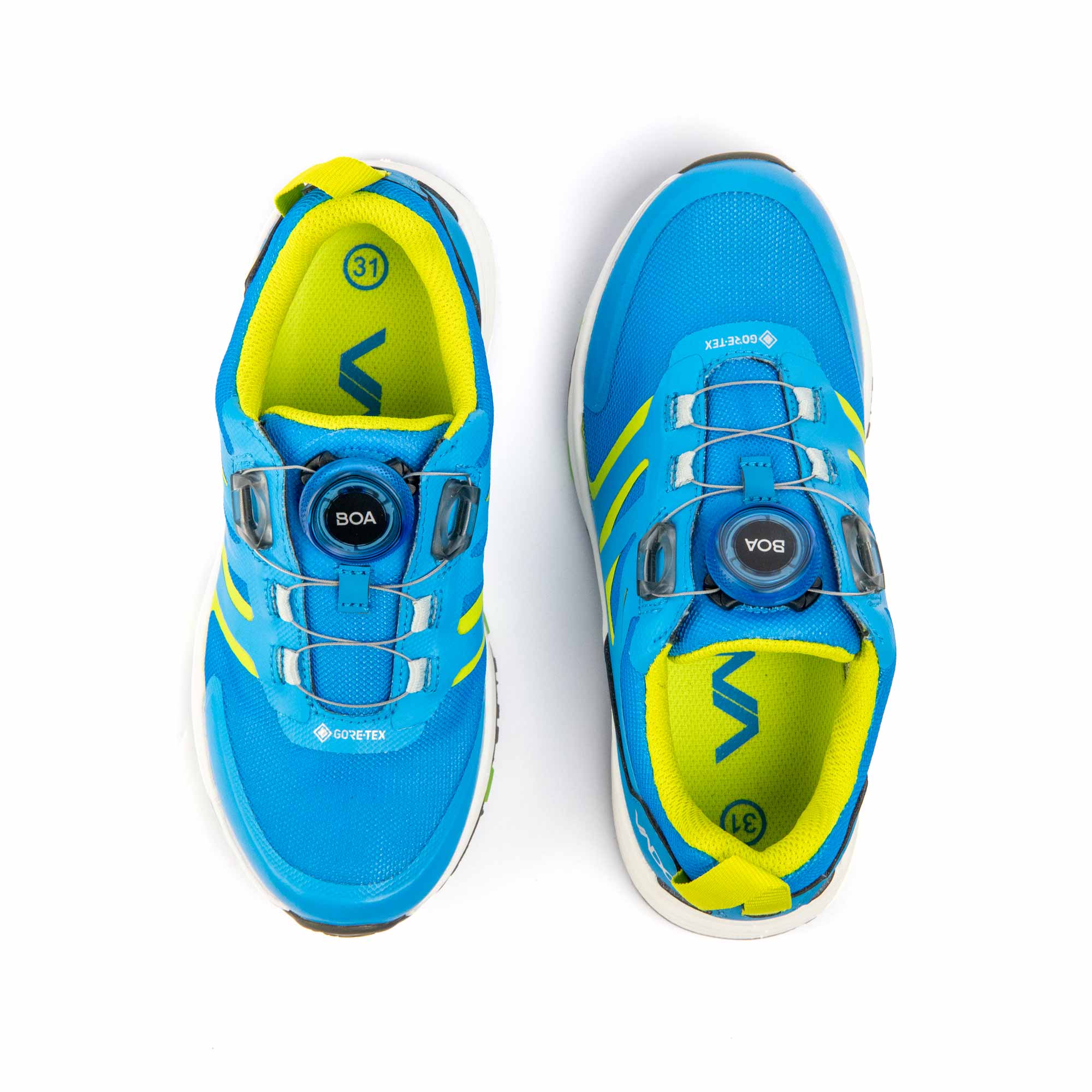 VADO Kids Sneaker Komfort FREE Lo BOA Gore-Tex blau Draufsicht