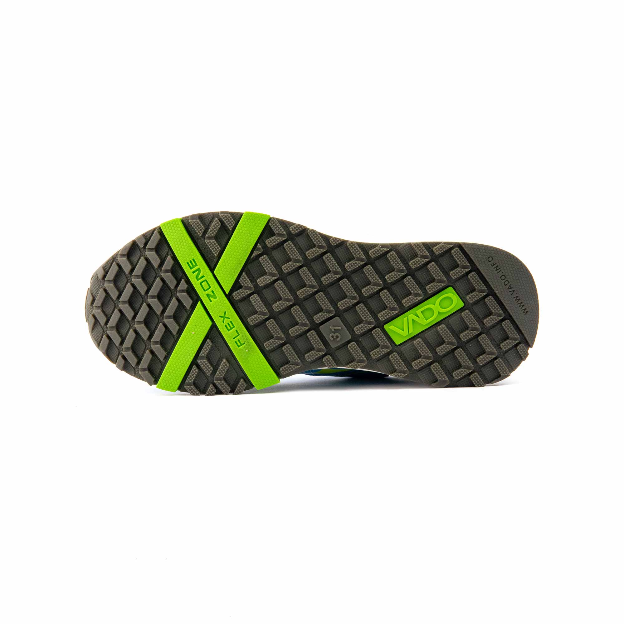 VADO Kids Sneaker Komfort FREE Lo BOA Gore-Tex blau Sohlenansicht