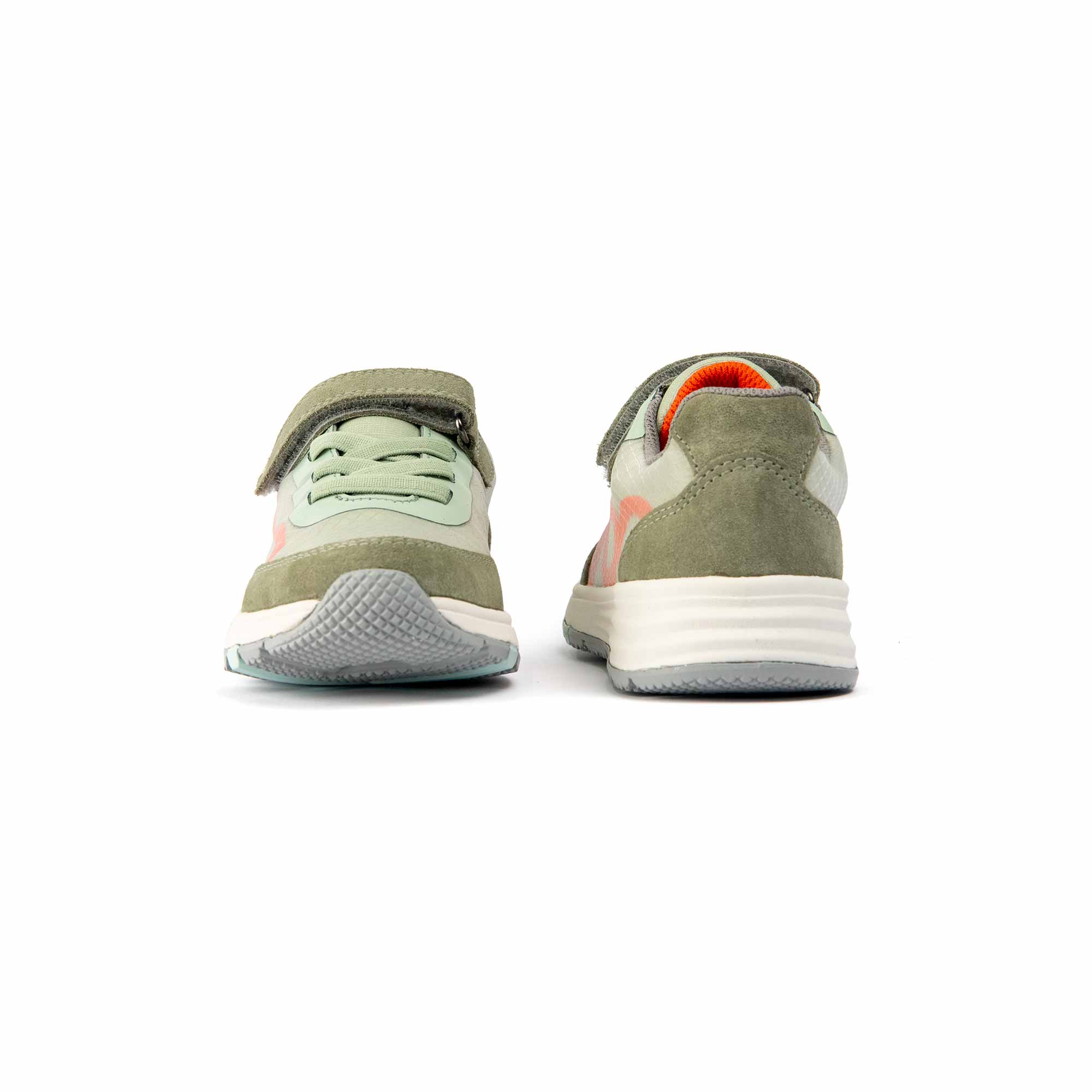 VADO Kids Sneaker ROOKY Lo Elastic Gore-Tex grün Vorder-/ Rückansicht