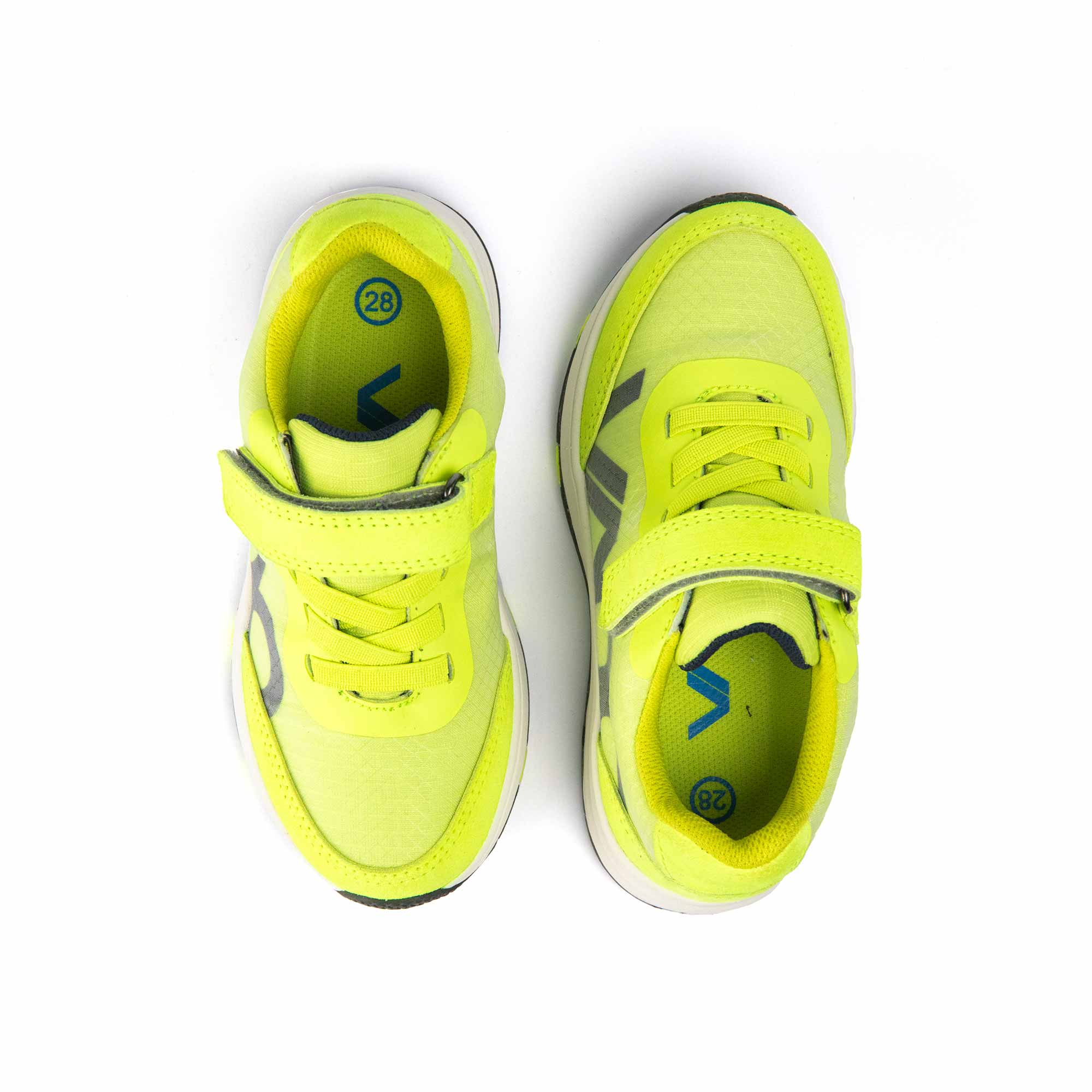 VADO Kids Sneaker ROOKY Lo Elastic Gore-Tex neon gelb Draufsicht