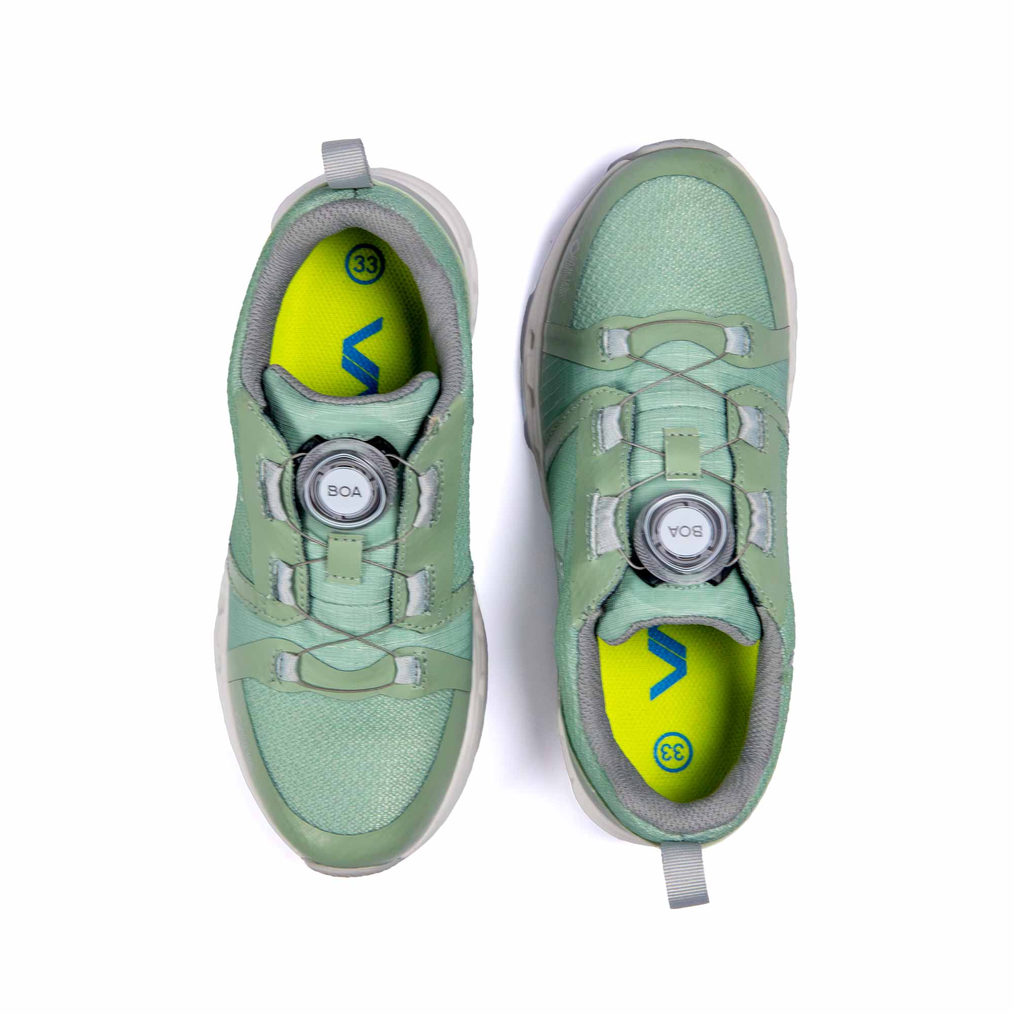 VADO Kinder Sneaker AIR Lo BOA Goretex Surround menta Draufsicht