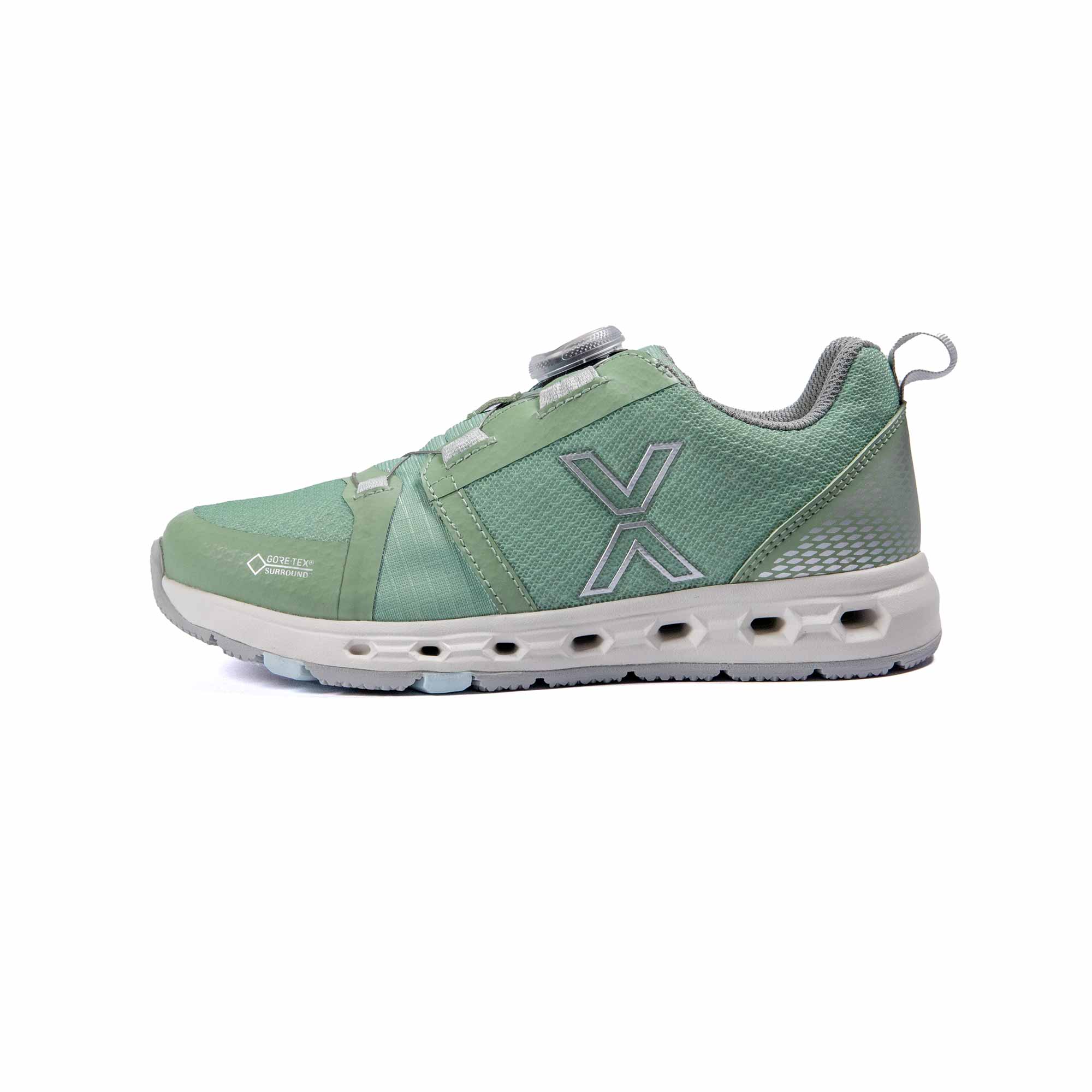 VADO Kinder Sneaker AIR Lo BOA Goretex Surround menta Seitenansicht