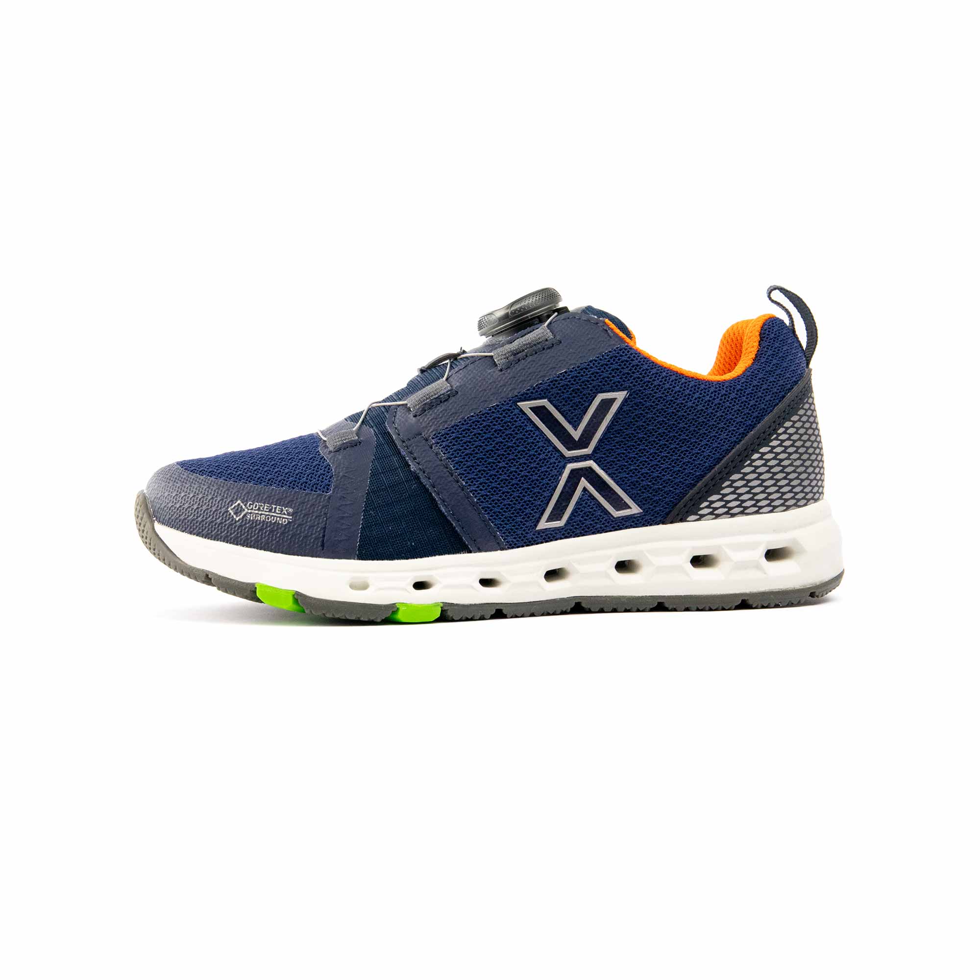 VADO Kinder Sneaker AIR Lo BOA GORE-TEX Surround blau Seitenansicht