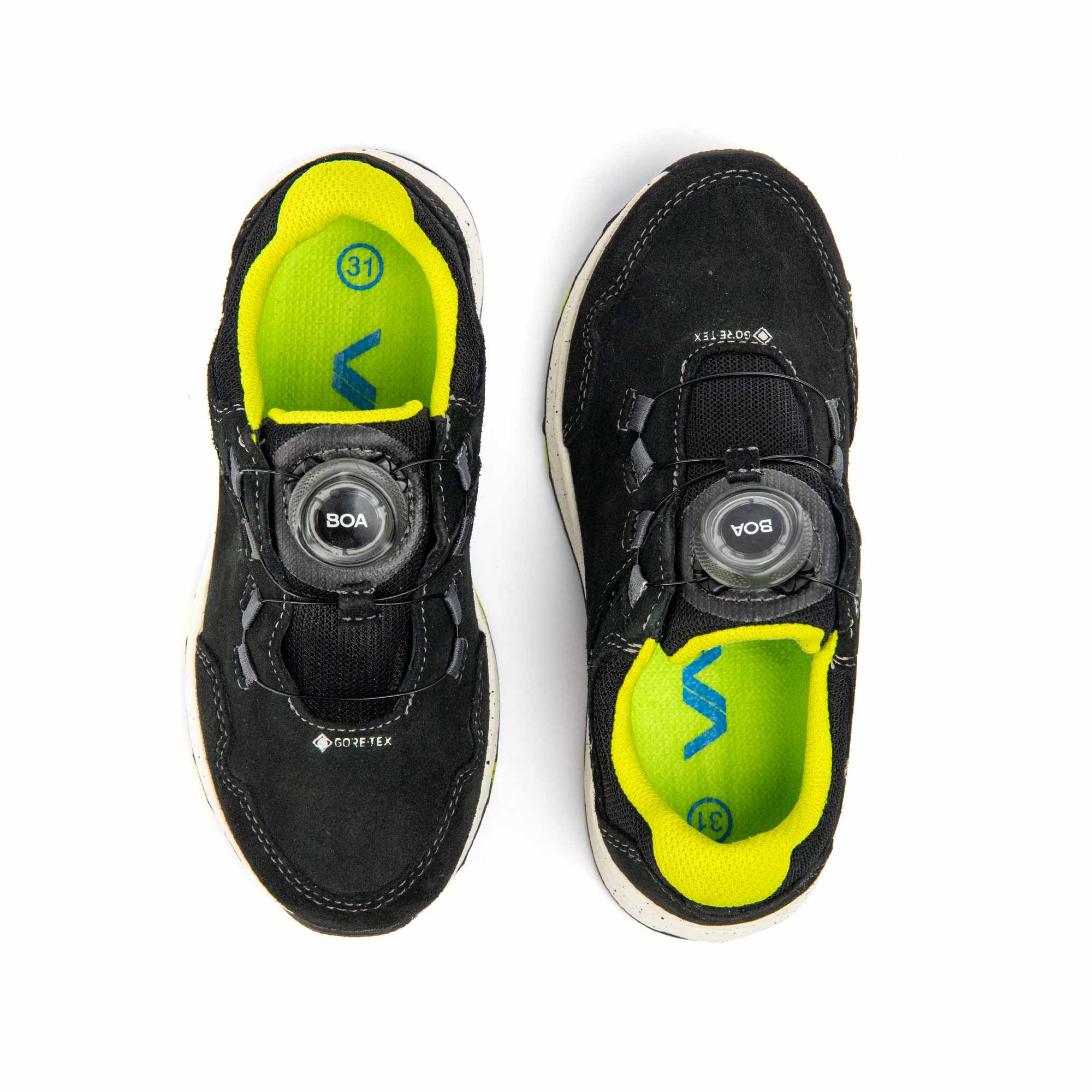 VADO Kinder Sneaker schwarz STRIKE Lo BOA GTX - Draufsicht