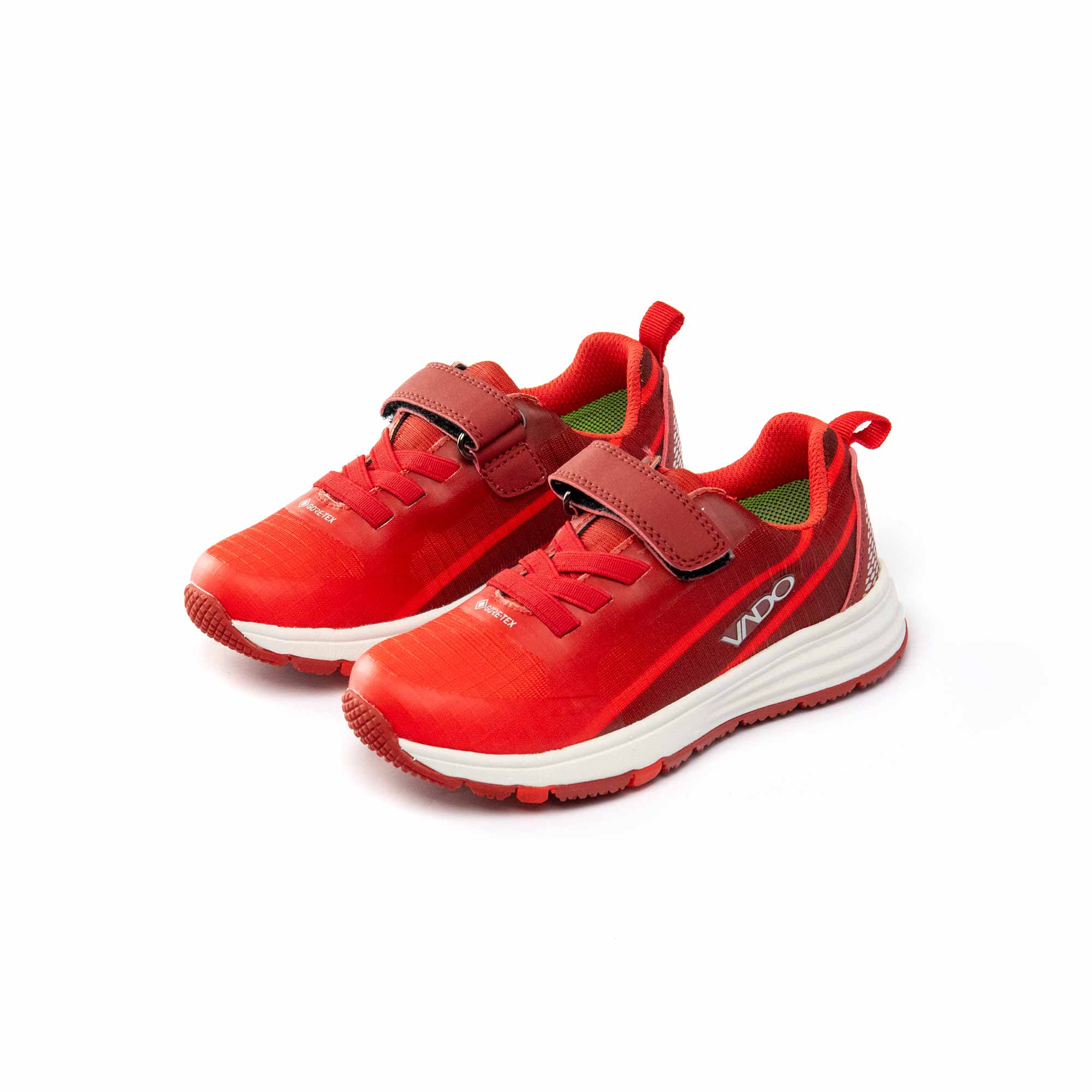 VADO Kindergarten Sneaker EVO Lo Elastic Gore-Tex Rot 45-Grad-Ansicht