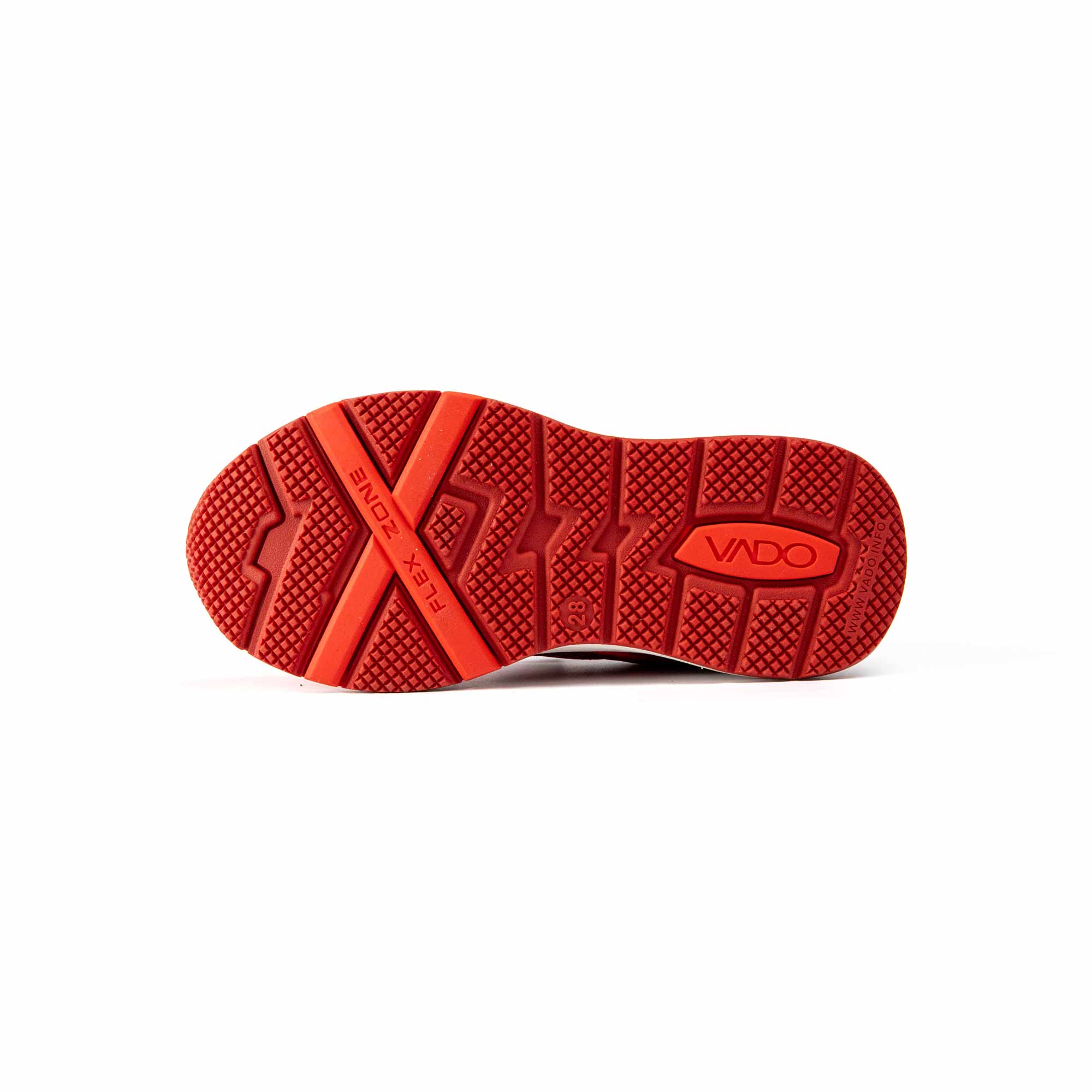 VADO Kindergarten Sneaker EVO Lo Elastic Gore-Tex Rot Schuhsohle