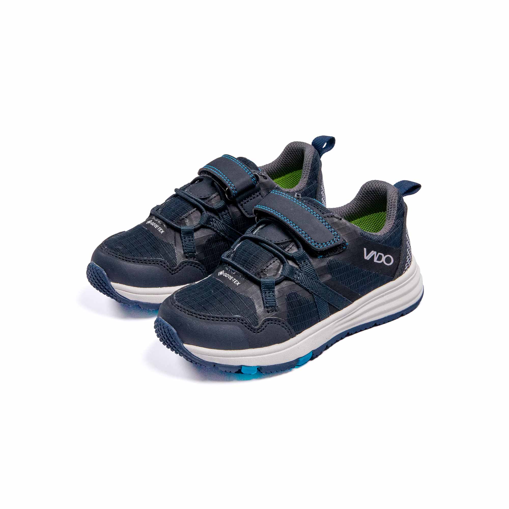 VADO Kindergarten Sneaker Jungen dunkelblau MIKEY Lo Elastic GTX 45-Grad-Ansicht