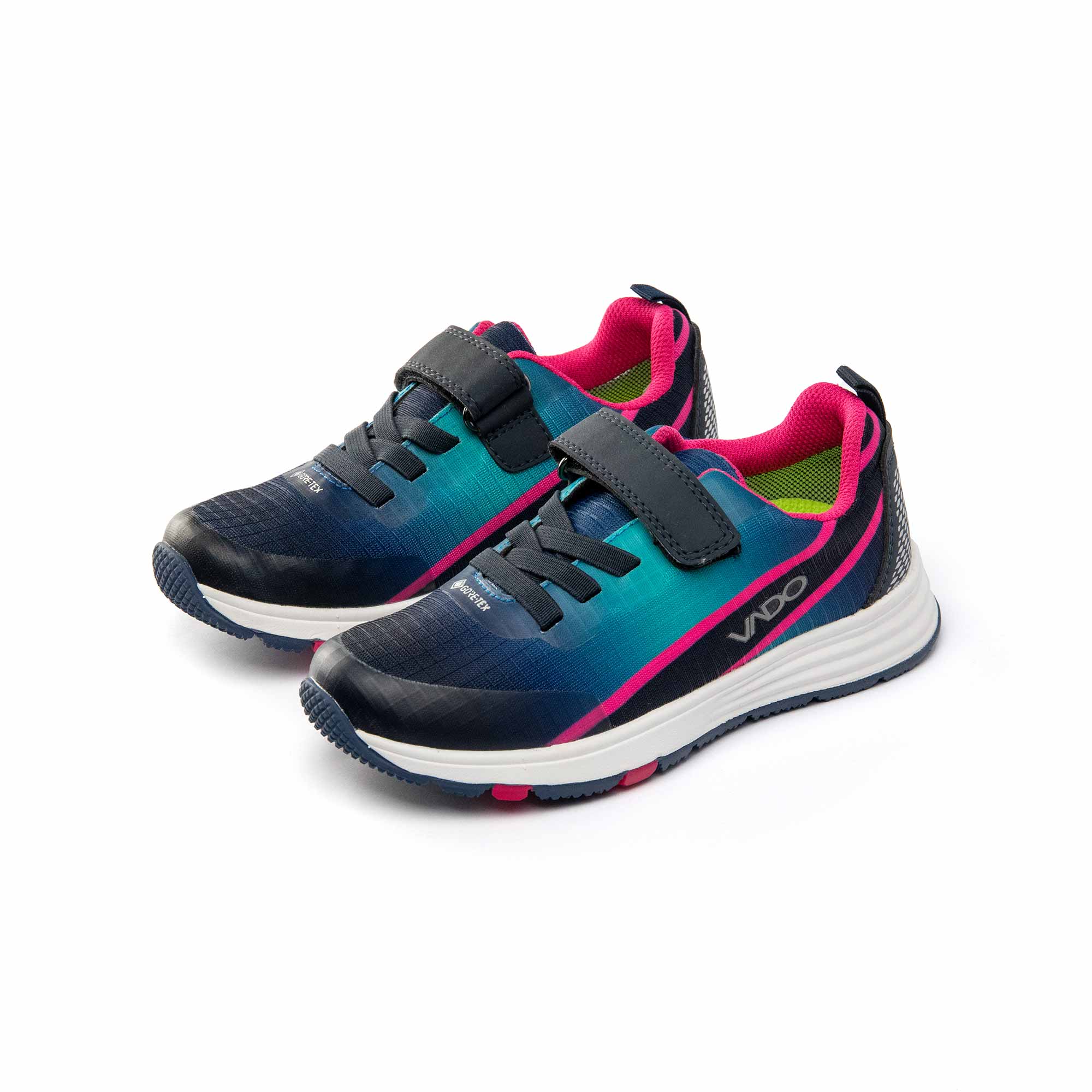 VADO Kinderschuh EVO Lo Elastic GTX navy 45-Grad-Ansicht