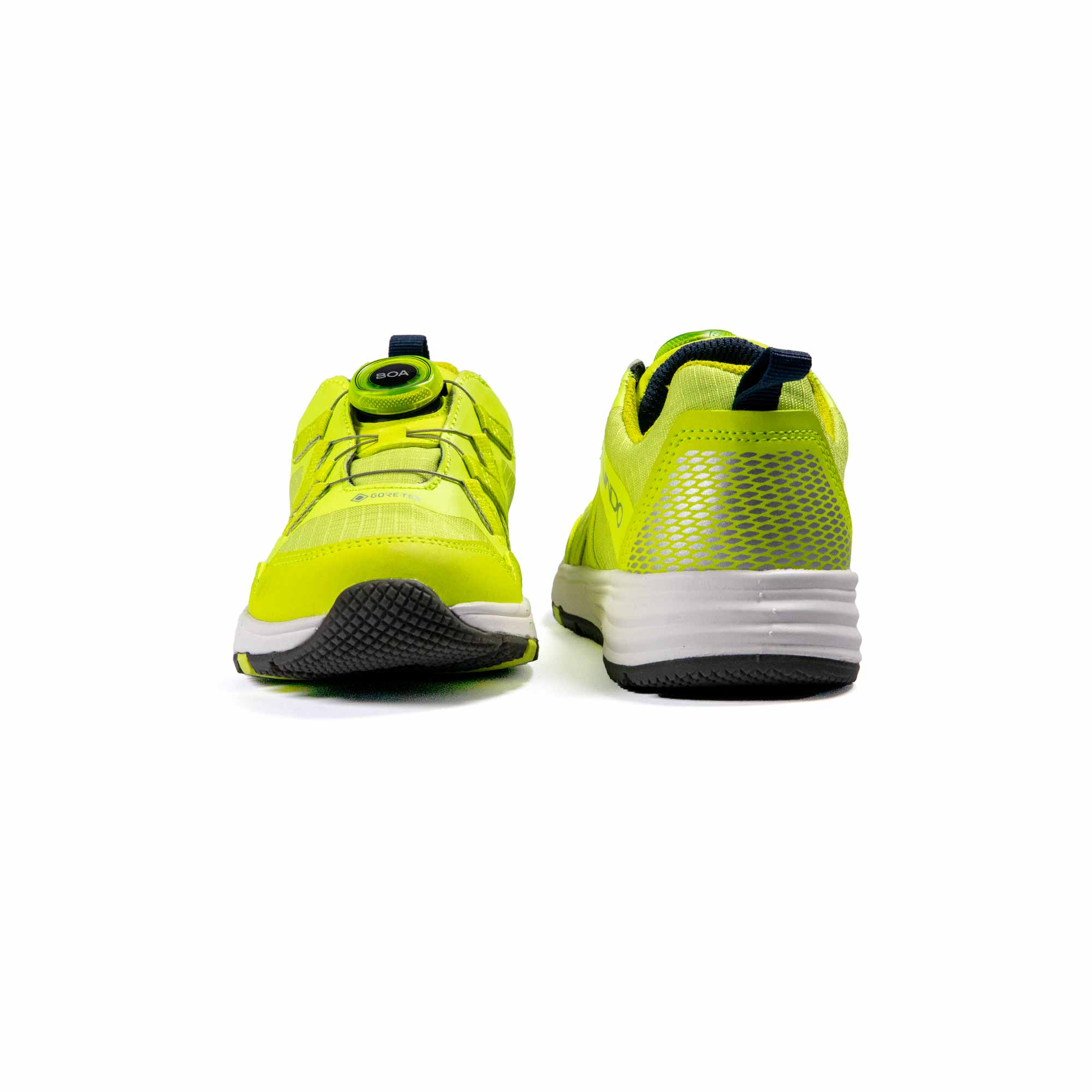 VADO Kinderschuh MIKE Lo BOA GTX neon yellow Vorder-/ Rückansicht