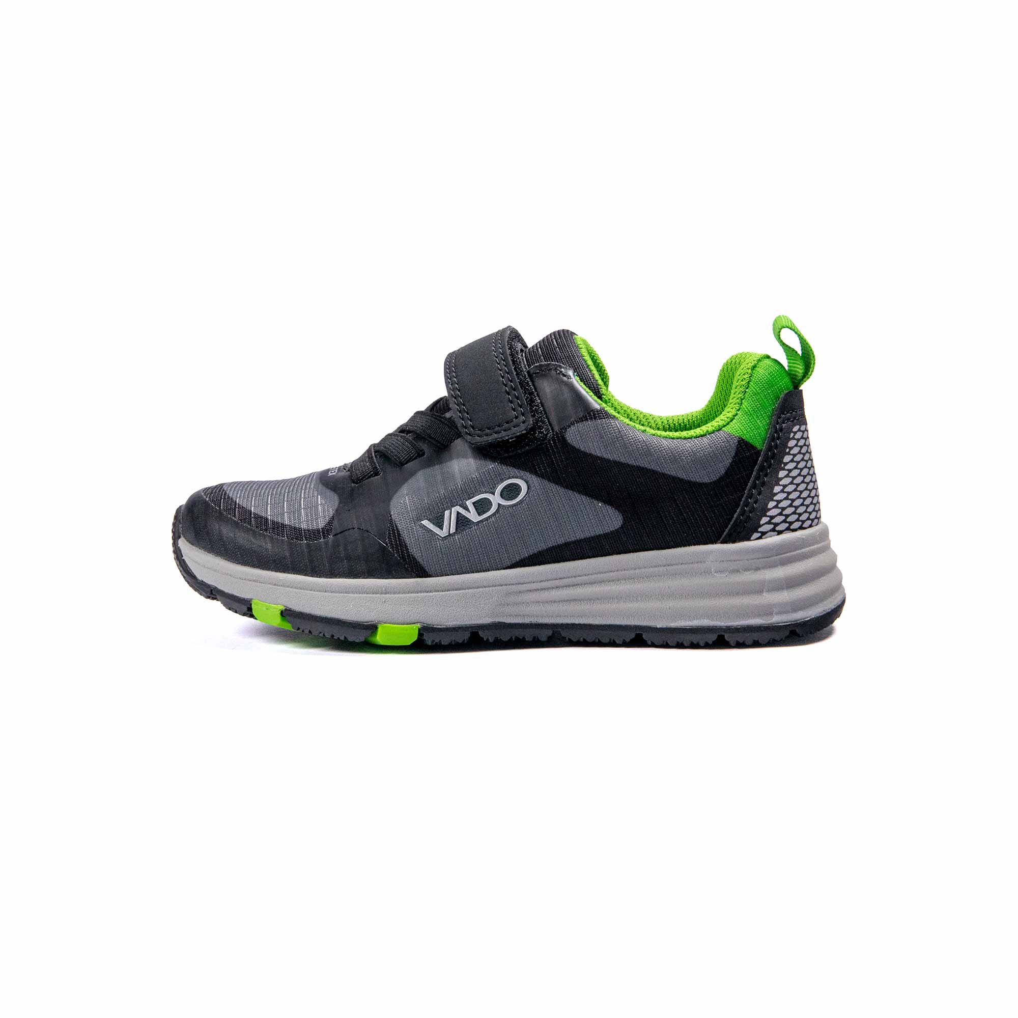 VADO Kinderschuh Sneaker schwarz SMILEY Lo Elastic GTX Seitenansicht