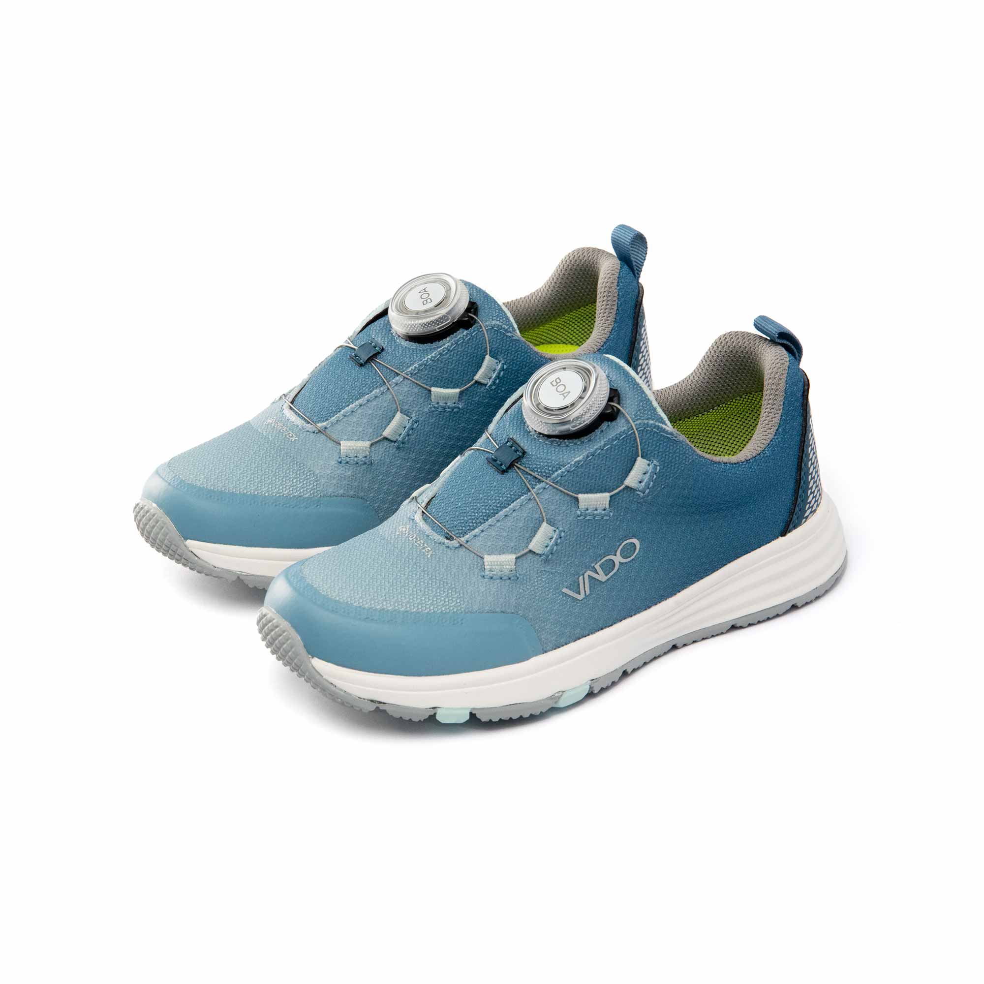 VADO Kinderschuh SPLASH Lo BOA GTX jeansblau - 45-Grad-Ansicht