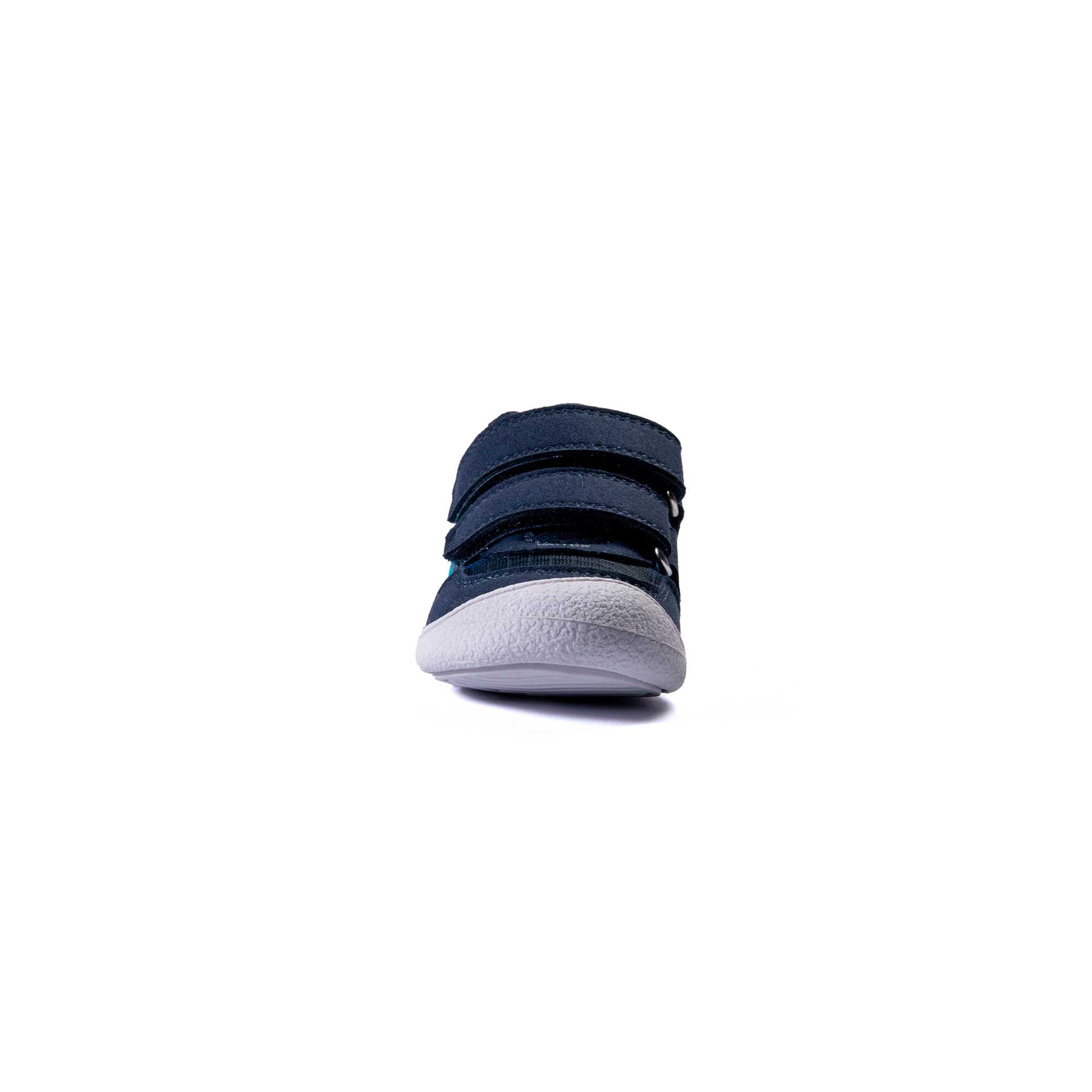 VADO Kleinkind Schuh MINISKY Velcro Vatex navy Vorder-/ Rückansicht