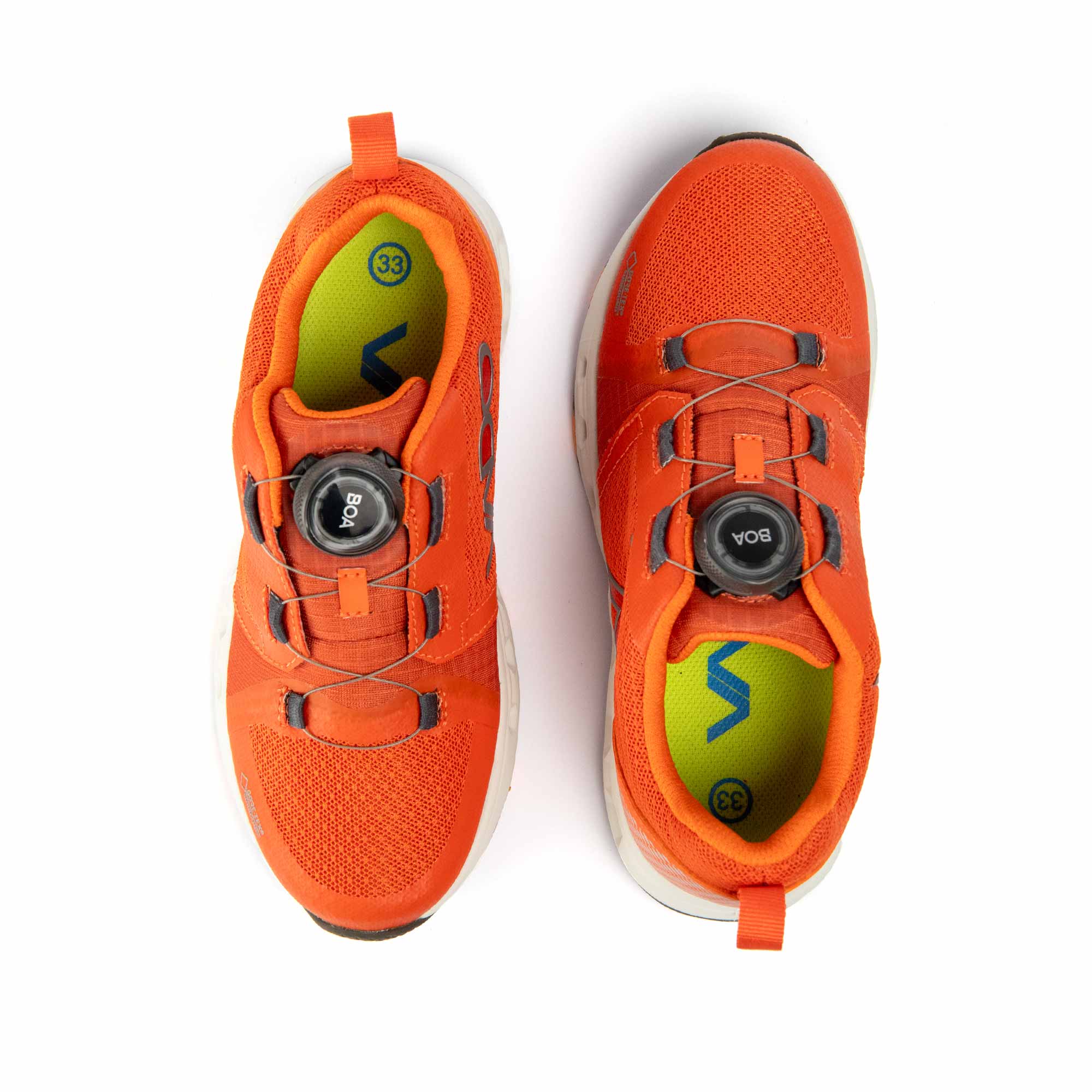VADO Komfort Kinder Sneaker AIR Lo Boa Goretex Surround orange Draufsicht