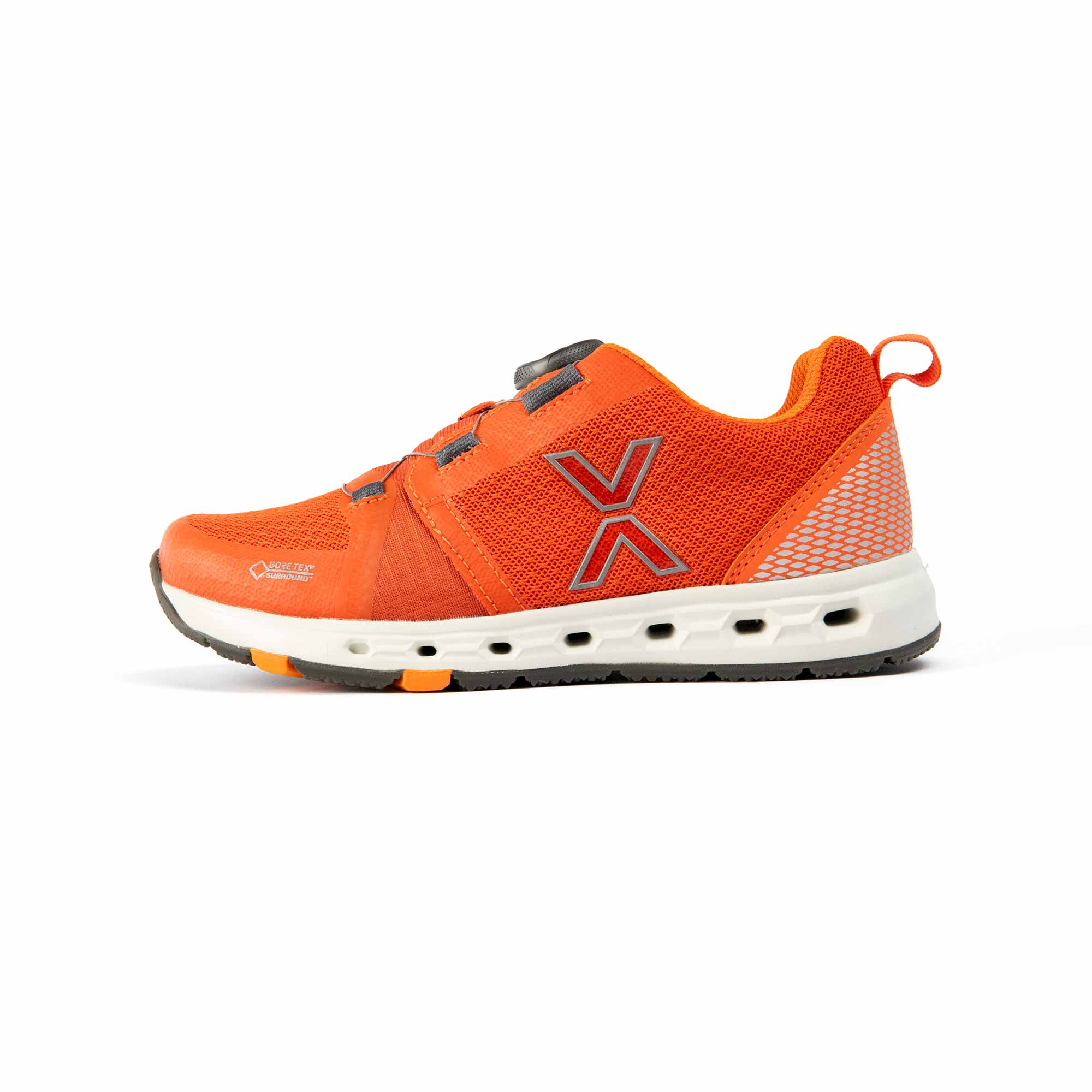 VADO Komfort Kinder Sneaker AIR Lo Boa Goretex Surround orange Seitenansicht
