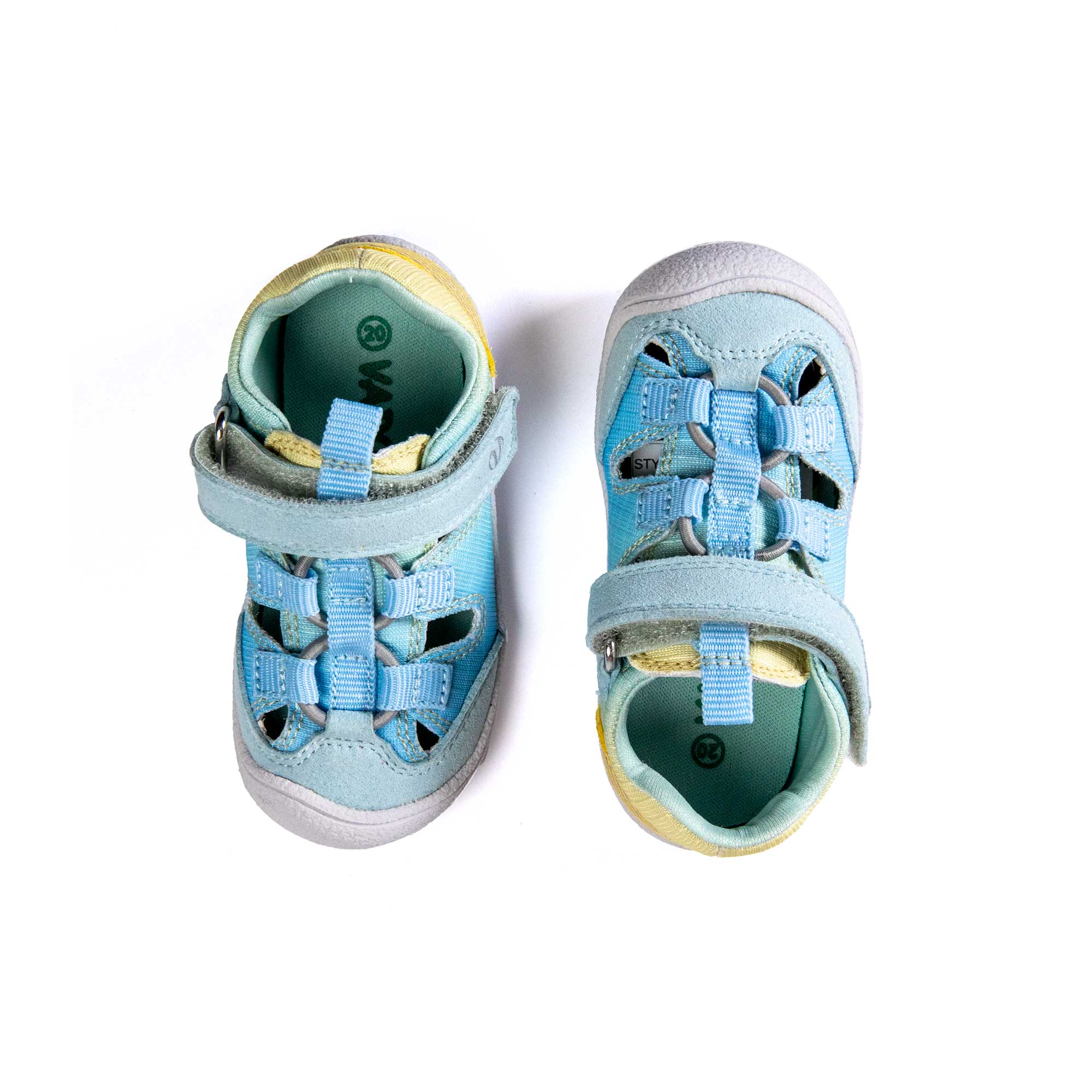 VADO Lauflern Sandale BEACH Elastic hellblau Draufsicht