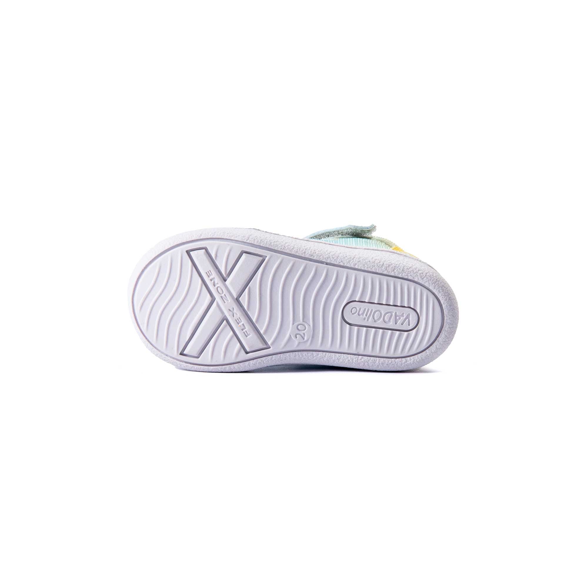 VADO Lauflern Sandale BEACH Elastic hellblau Sohlenansicht