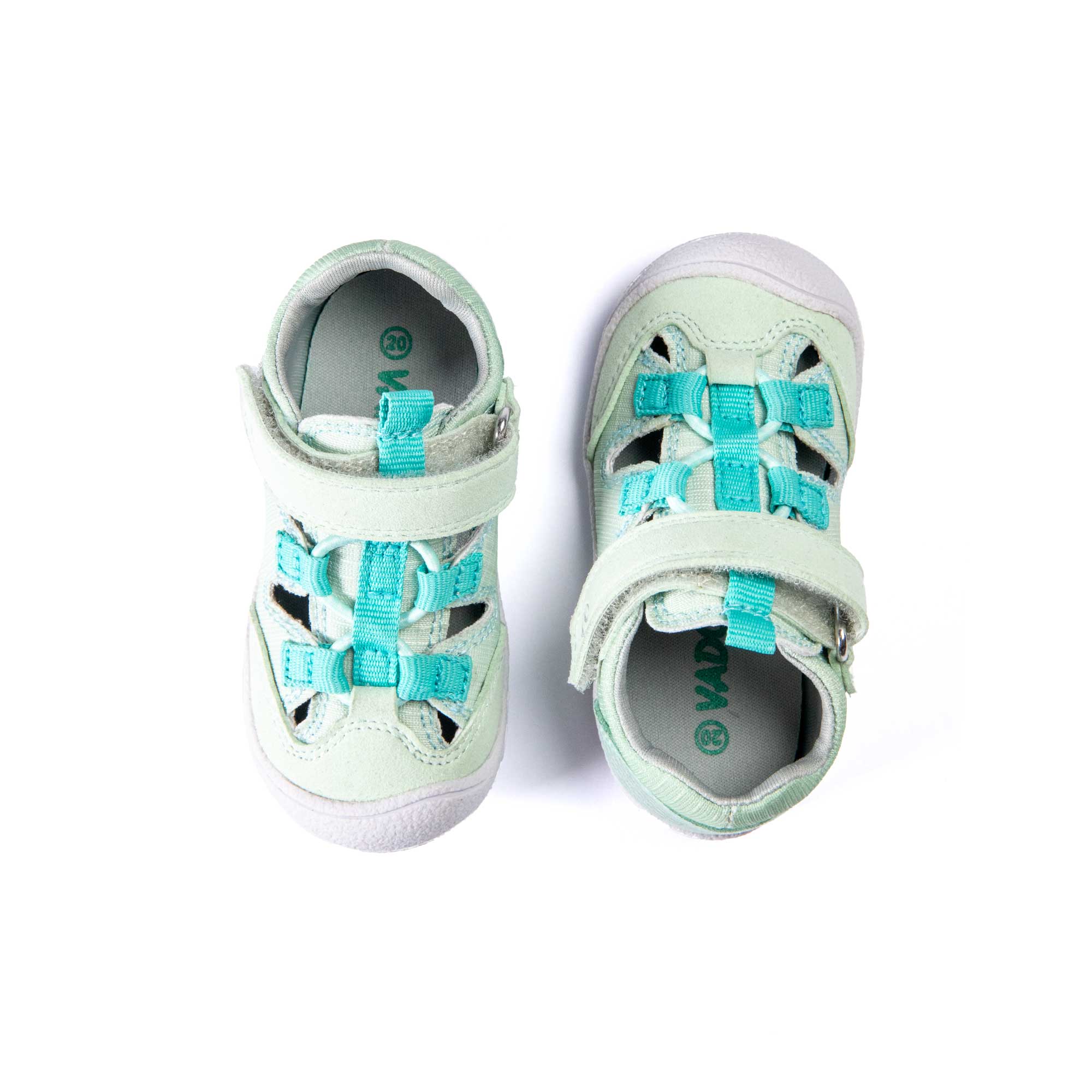 VADO Lauflern Sandale BEACH Elastic mint Draufsicht