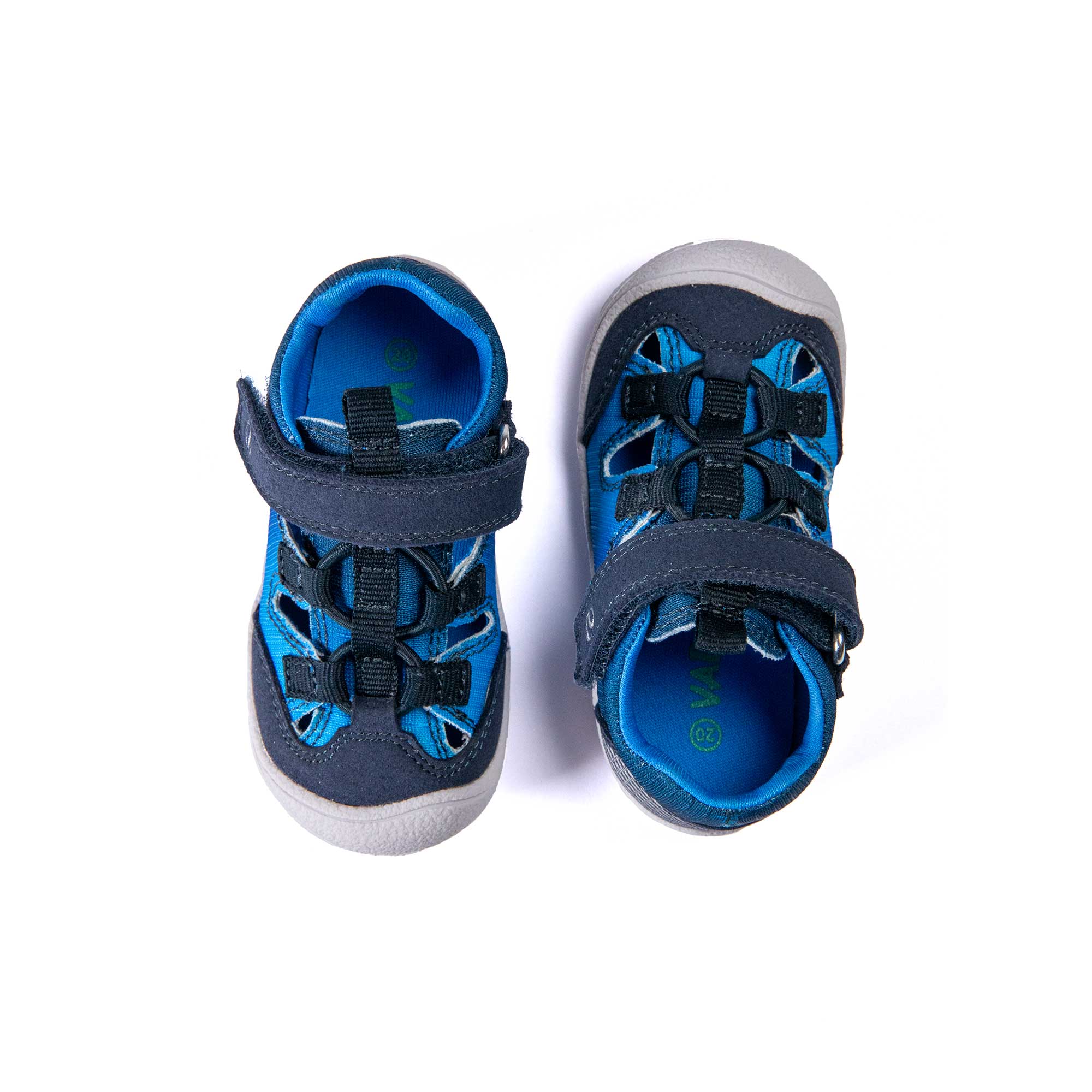 VADO Lauflern Sandale BEACH Elastic blau Draufsicht