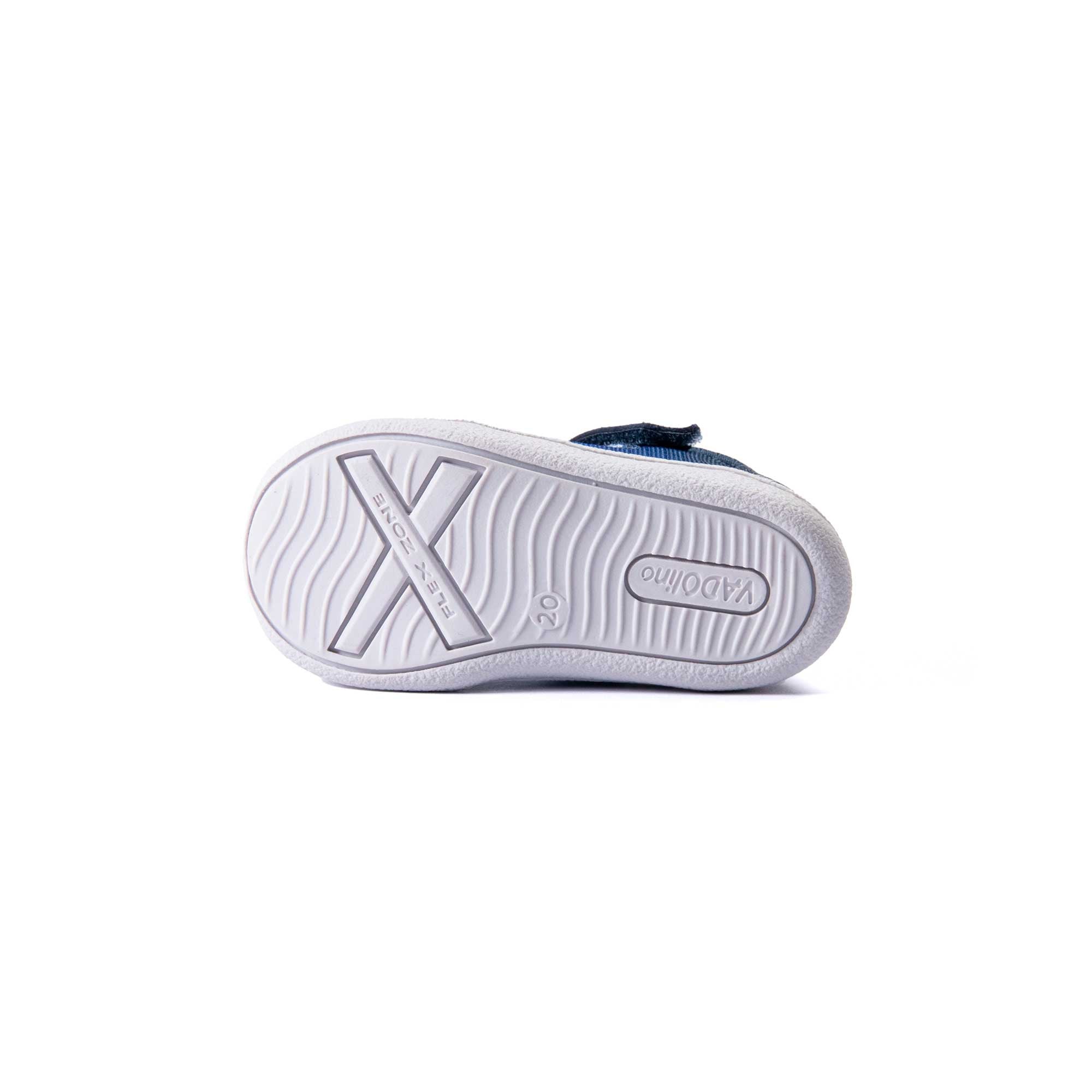VADO Lauflern Sandale BEACH Elastic blau Sohlenansicht