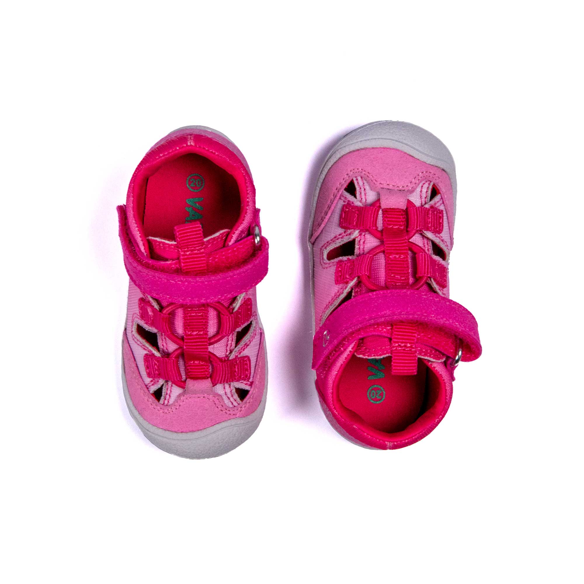 VADO Lauflern Sandale BEACH Elastic pink Draufsicht