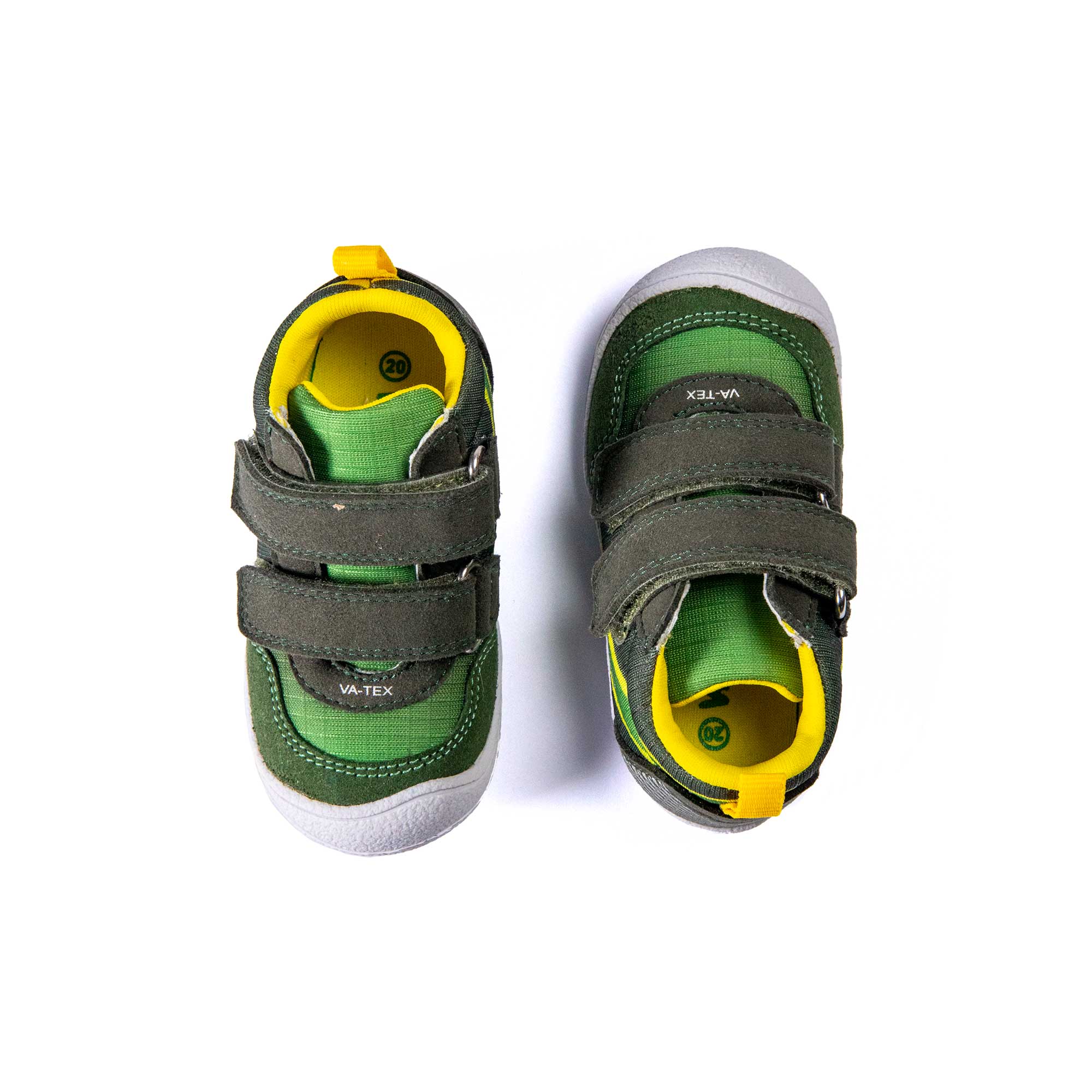 VADO Lauflernschuh Junge MINISKY Velcro Vatex grün Draufsicht