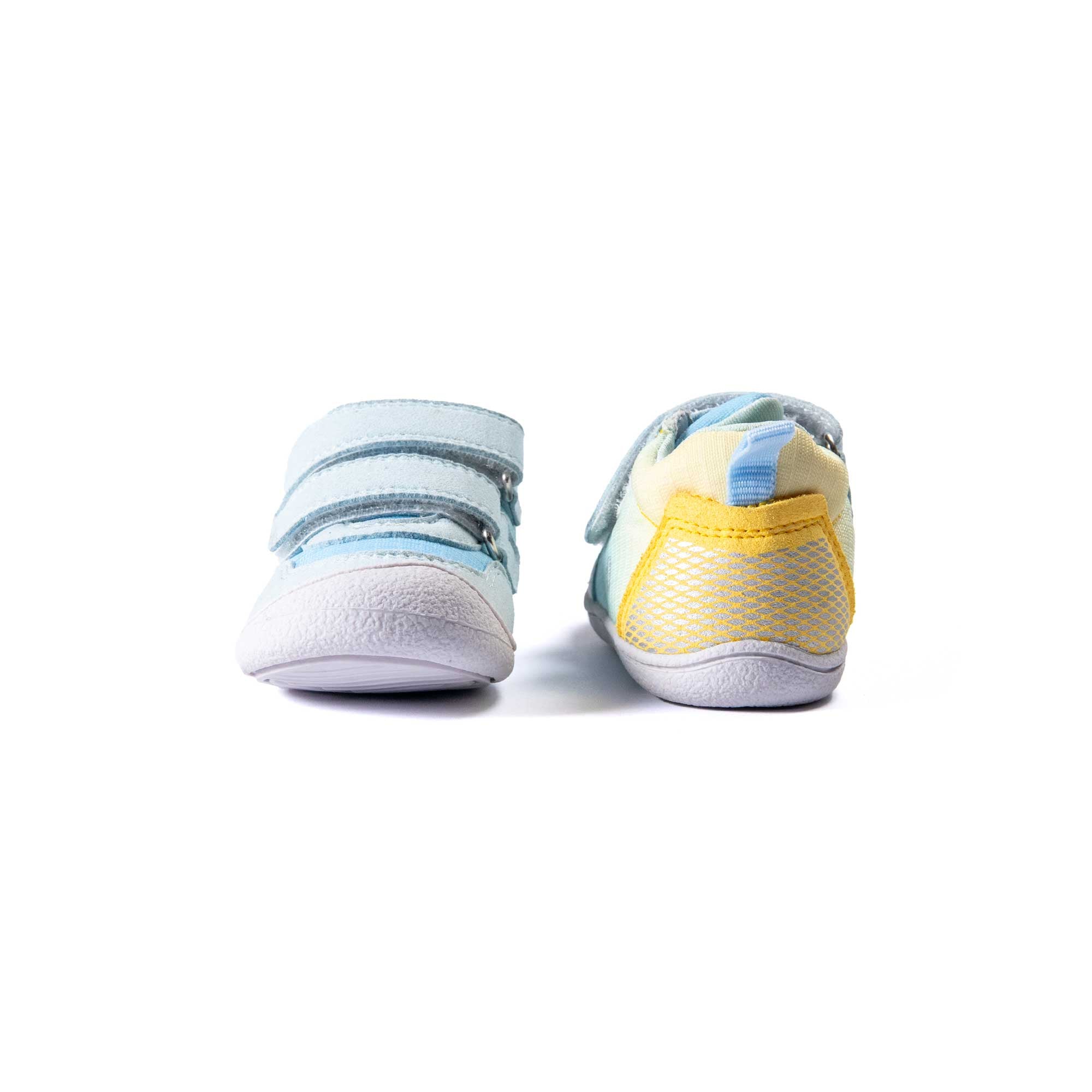 VADO Lauflernschuh MINISKY Velcro Vatex hellblau Vorder-/ Rückansicht