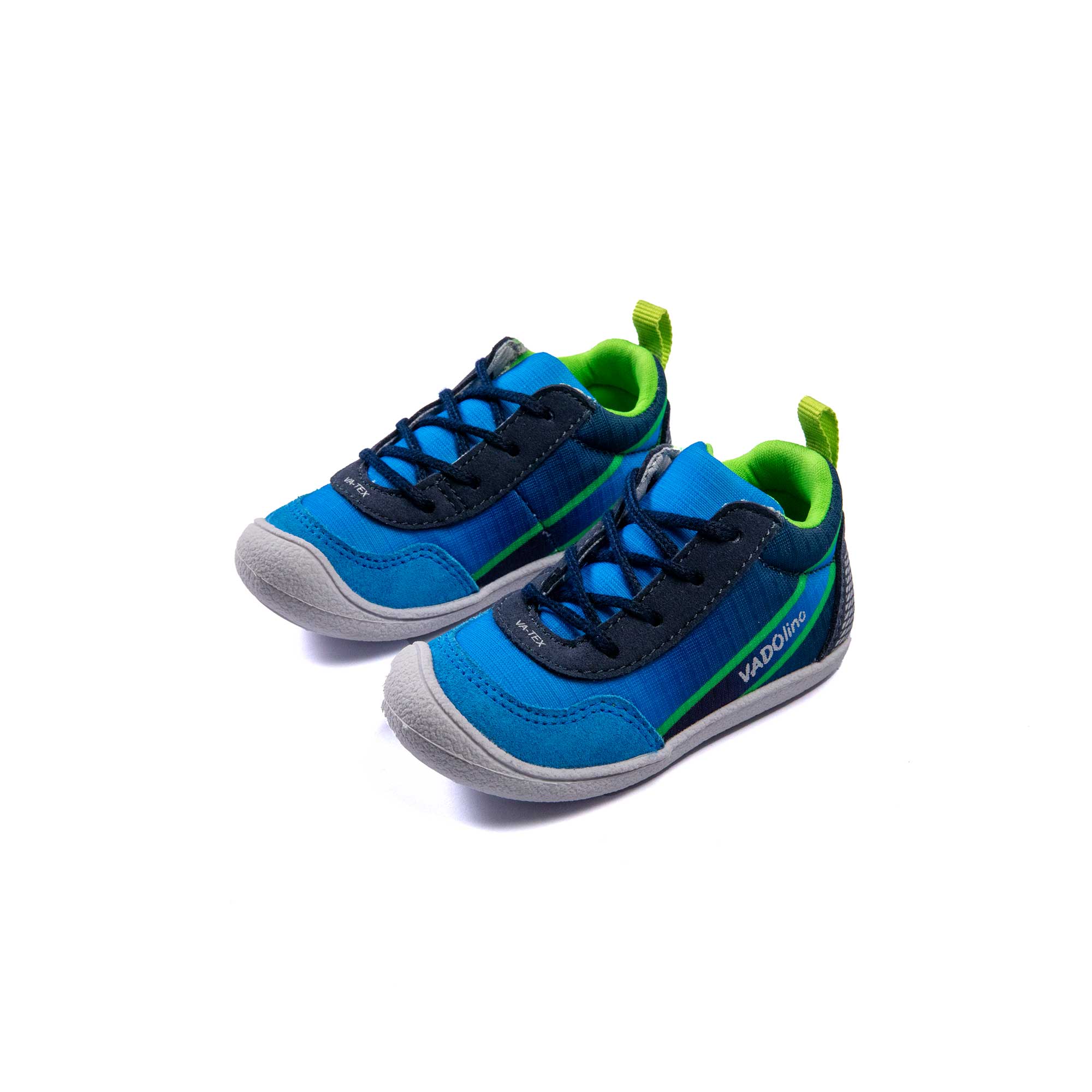 VADO Lauflernschuh Premium FLAKE Lace Vatex blau 45-Grad-Ansicht