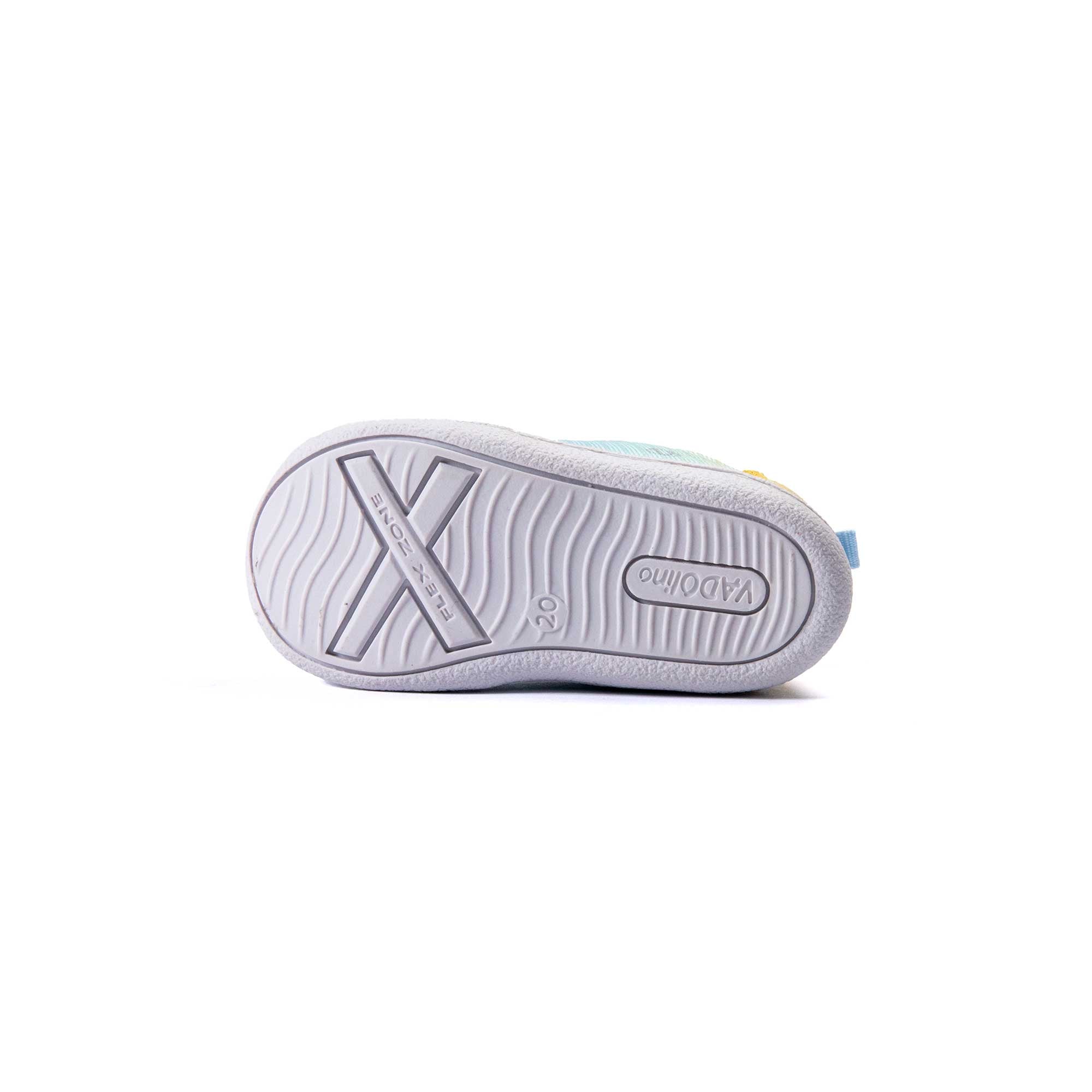 VADO Lauflernschuh Premium FLAKE Lace Vatex hellblau Schuhsohle