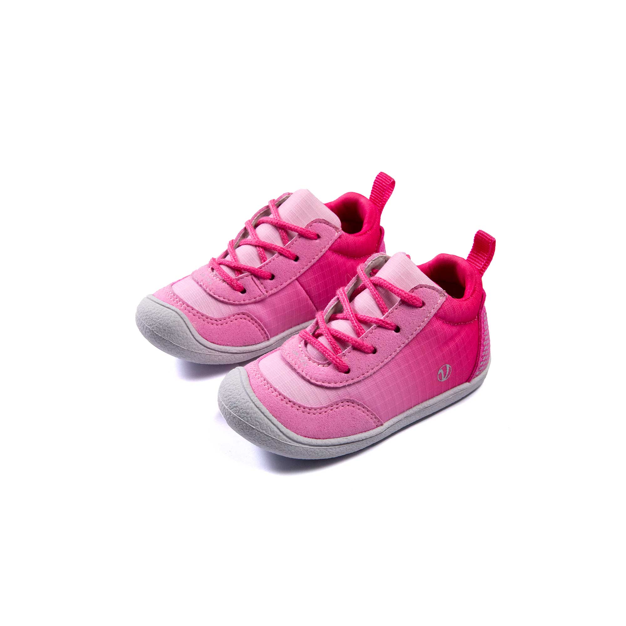 VADO Lauflernschuh Premium FLAKE Lace Vatex rosa 45-Grad-Ansicht