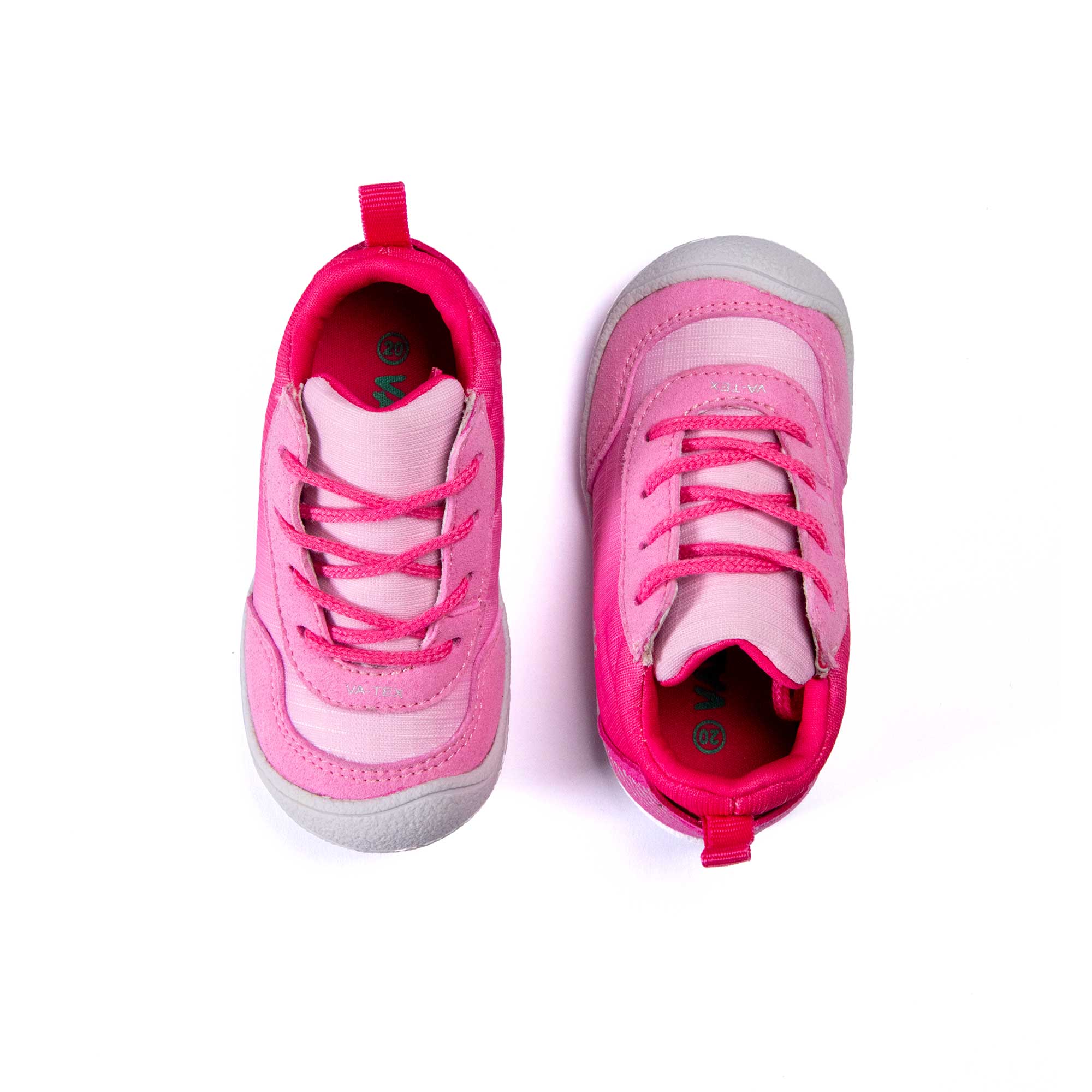 VADO Lauflernschuh Premium FLAKE Lace Vatex rosa Draufsicht