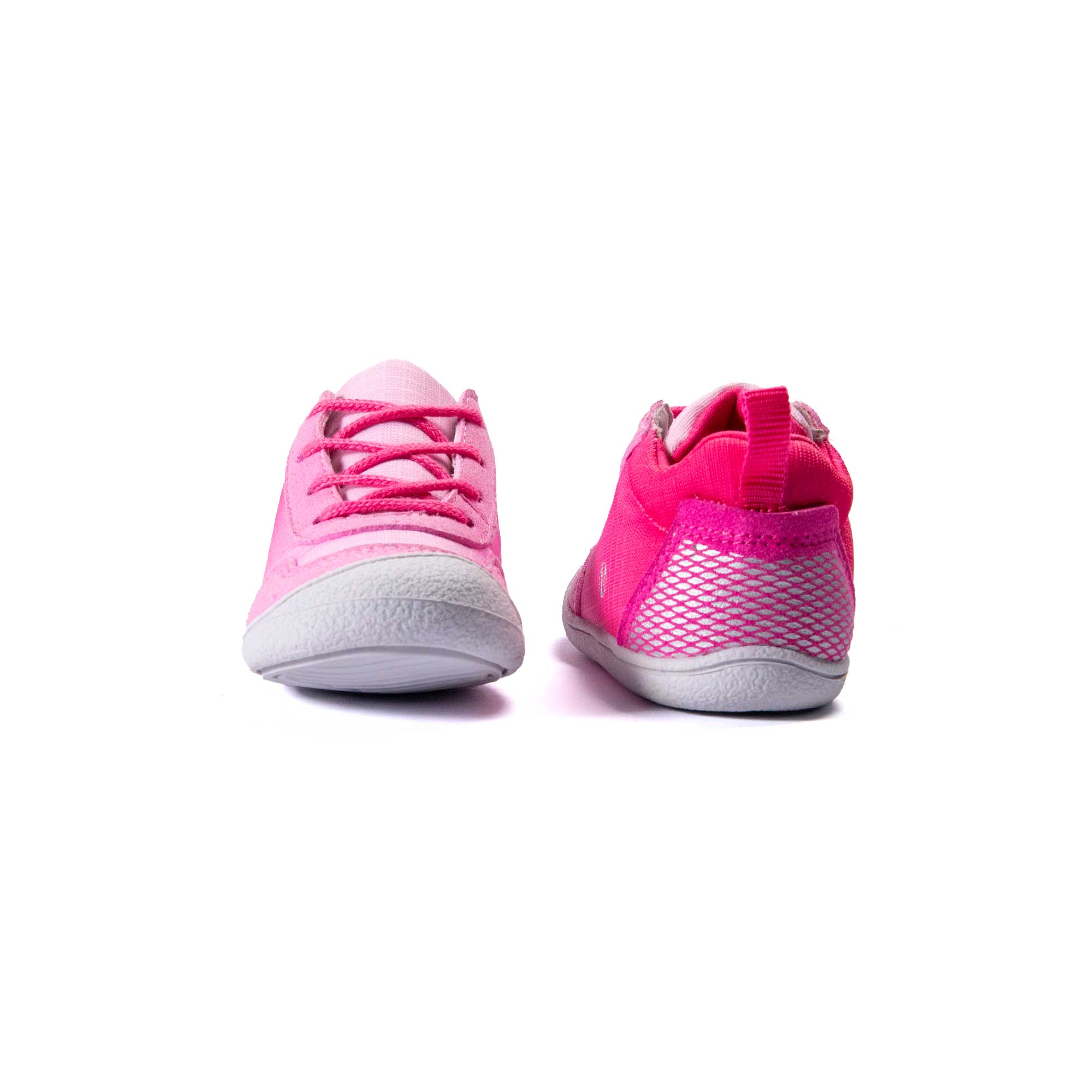VADO Lauflernschuh Premium FLAKE Lace Vatex rosa Vorder-/ Rückansicht