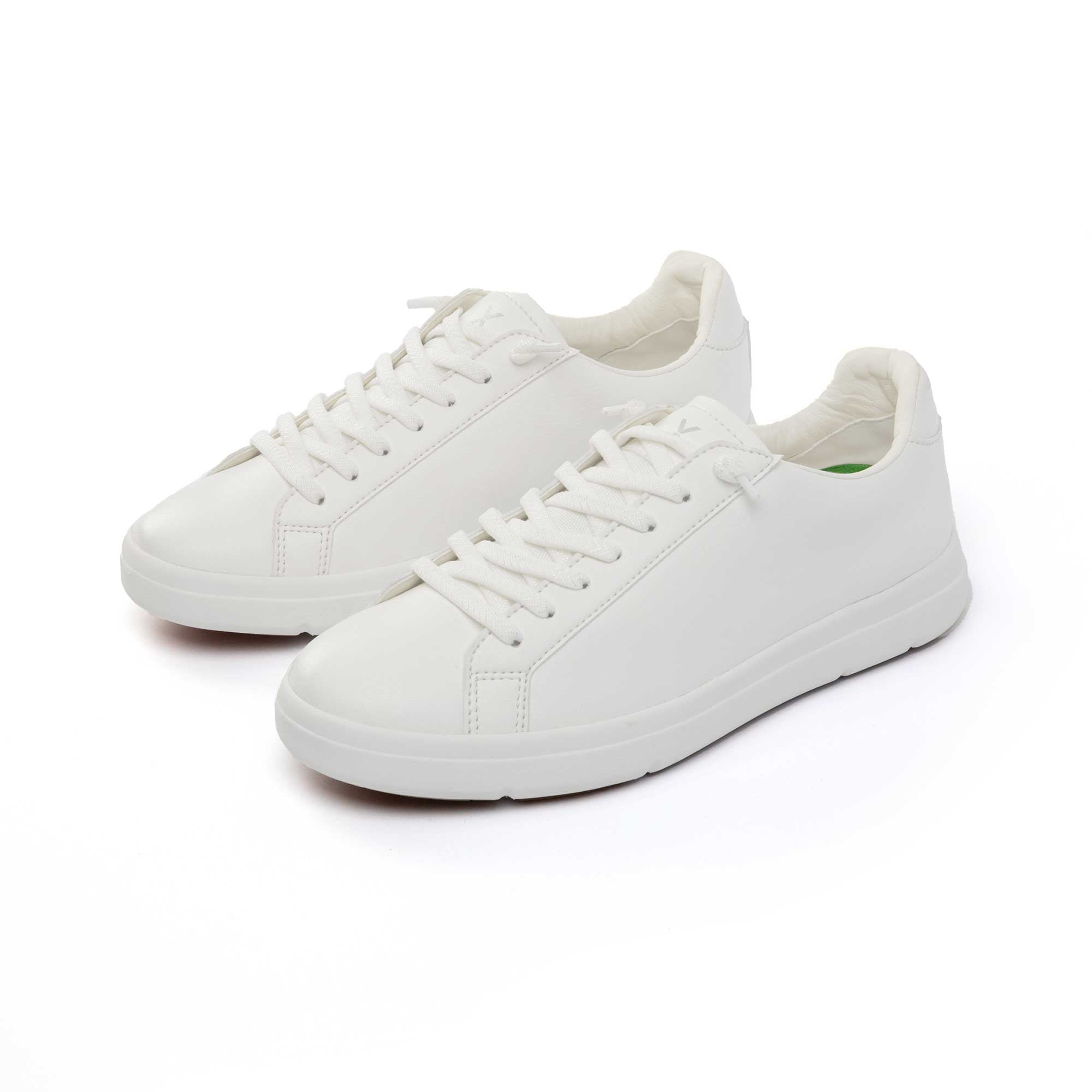 VADO Premium Damen Sneaker weiß COURT IV 45-Grad-Ansicht