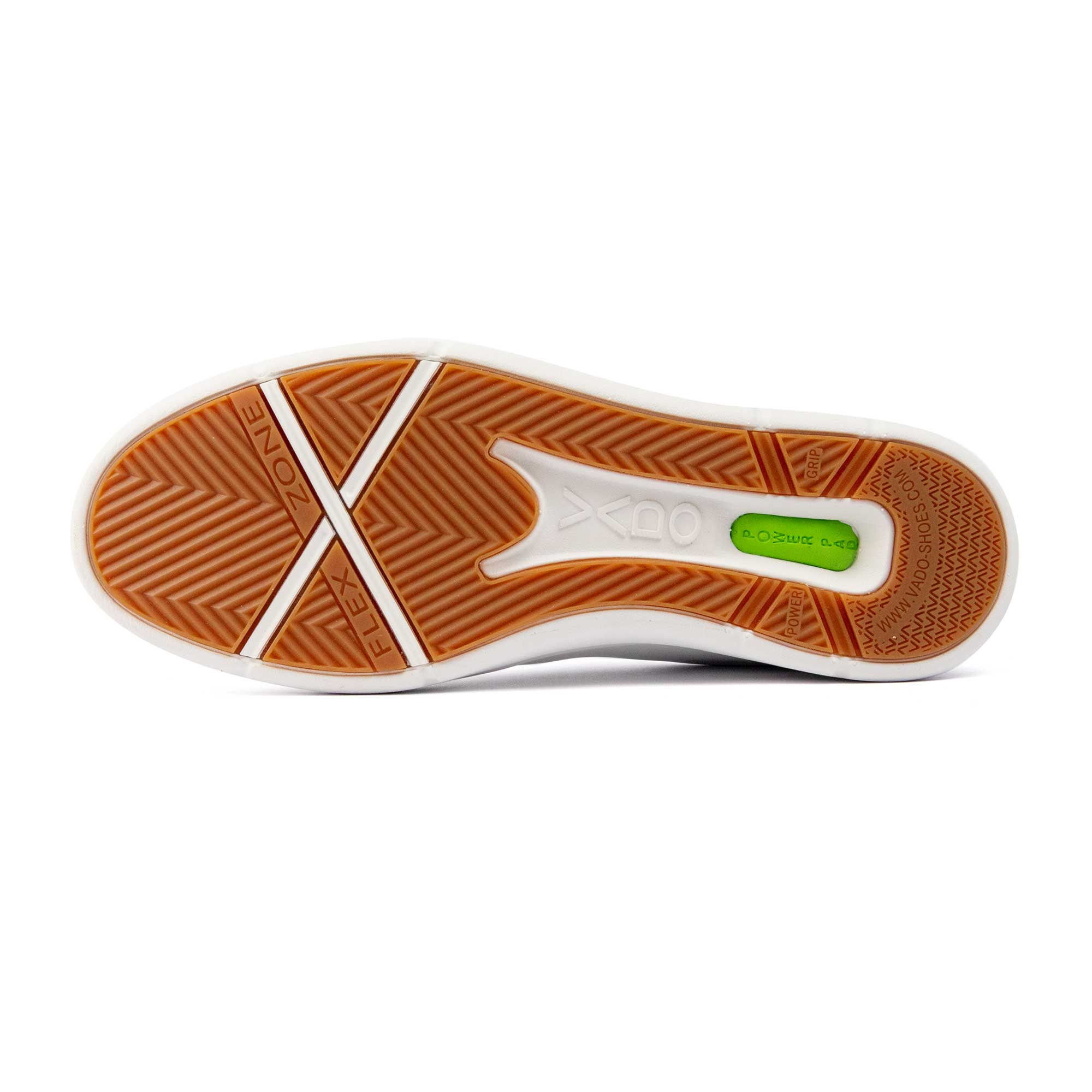 VADO Premium Damen Sneaker weiß COURT IV Sohlenansicht