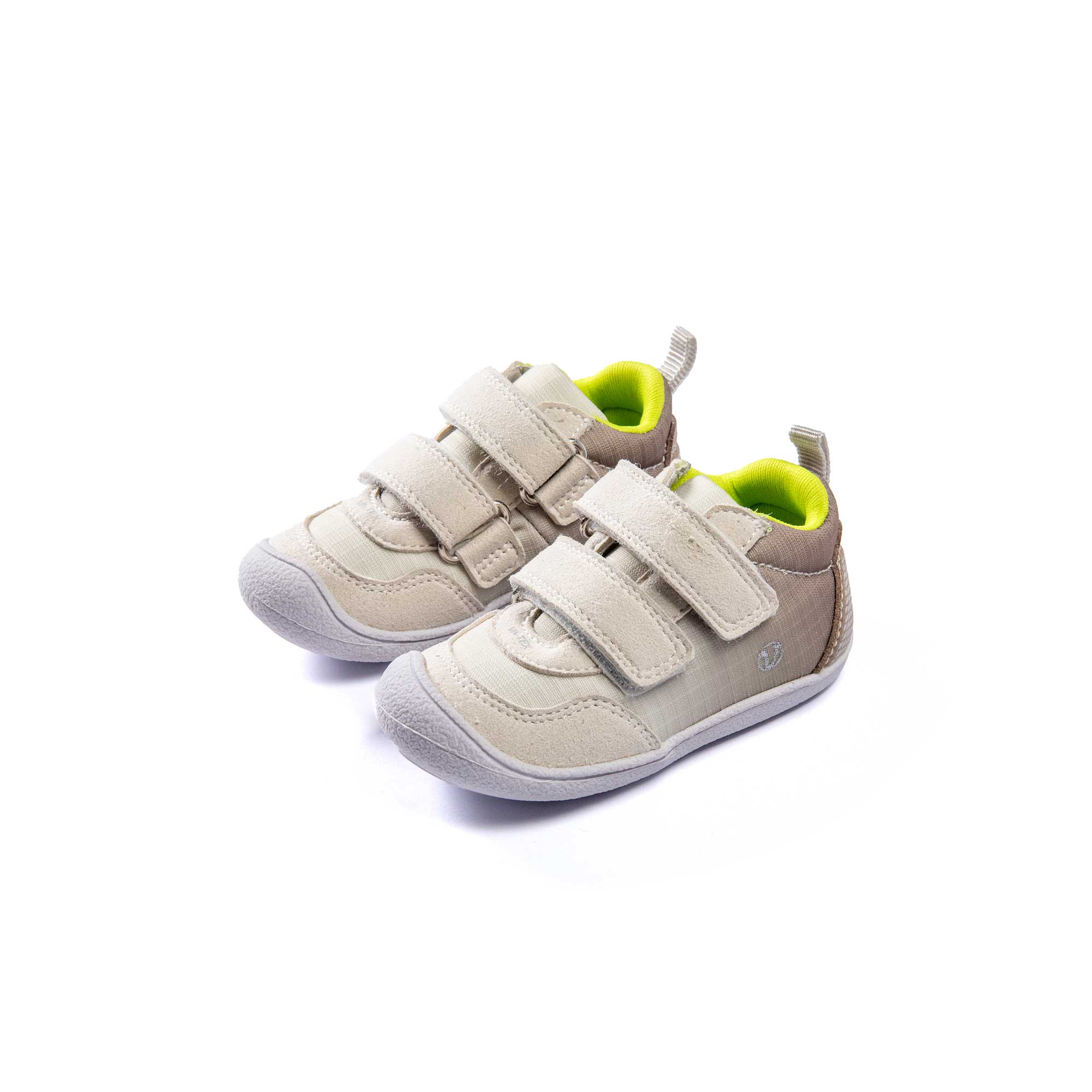 VADO Premium Lauflernschuh MINISKY Velcro Vatex beige 45-Grad-Ansicht