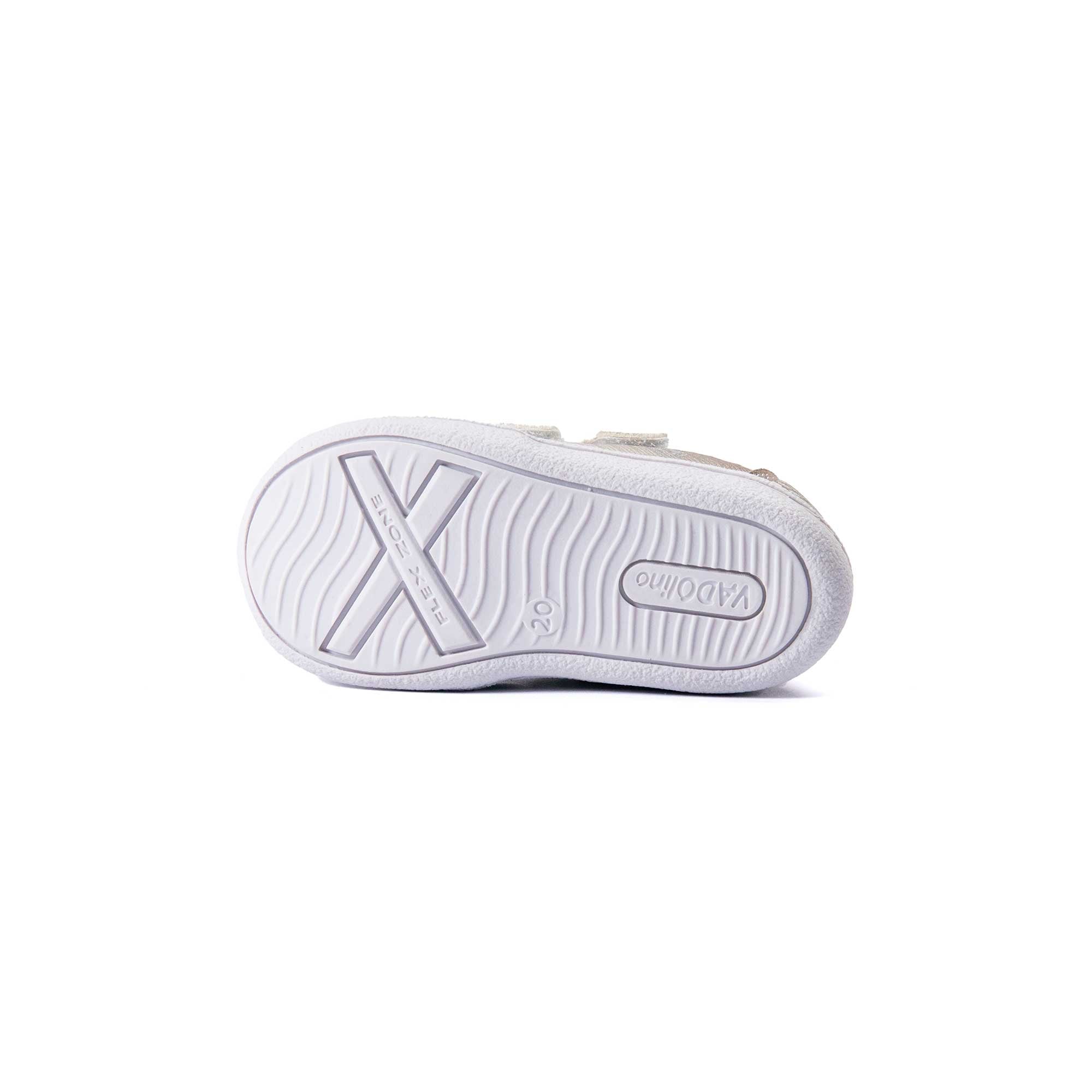 VADO Premium Lauflernschuh MINISKY Velcro Vatex beige Schuhsohle