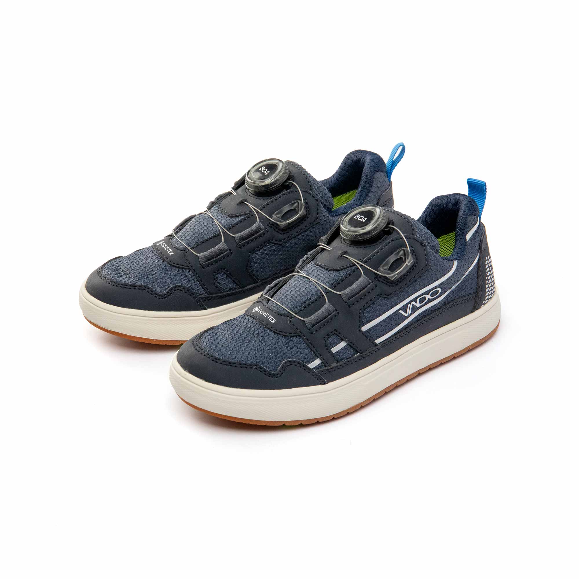 VADO Premium Teens Sneaker dunkelblau DON Lo BOA Gore-Tex 45-Grad-Ansicht