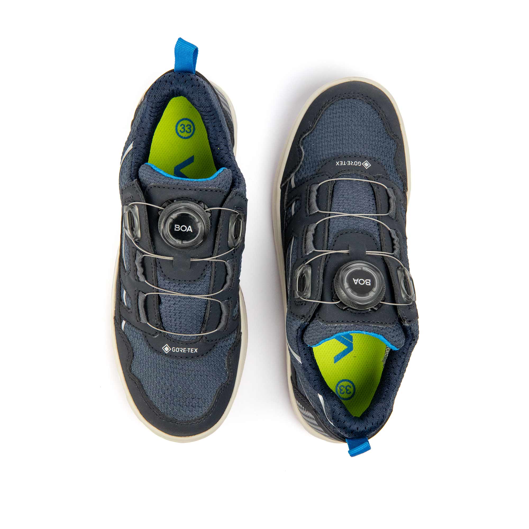 VADO Premium Teens Sneaker dunkelblau DON Lo BOA Gore-Tex Draufsicht