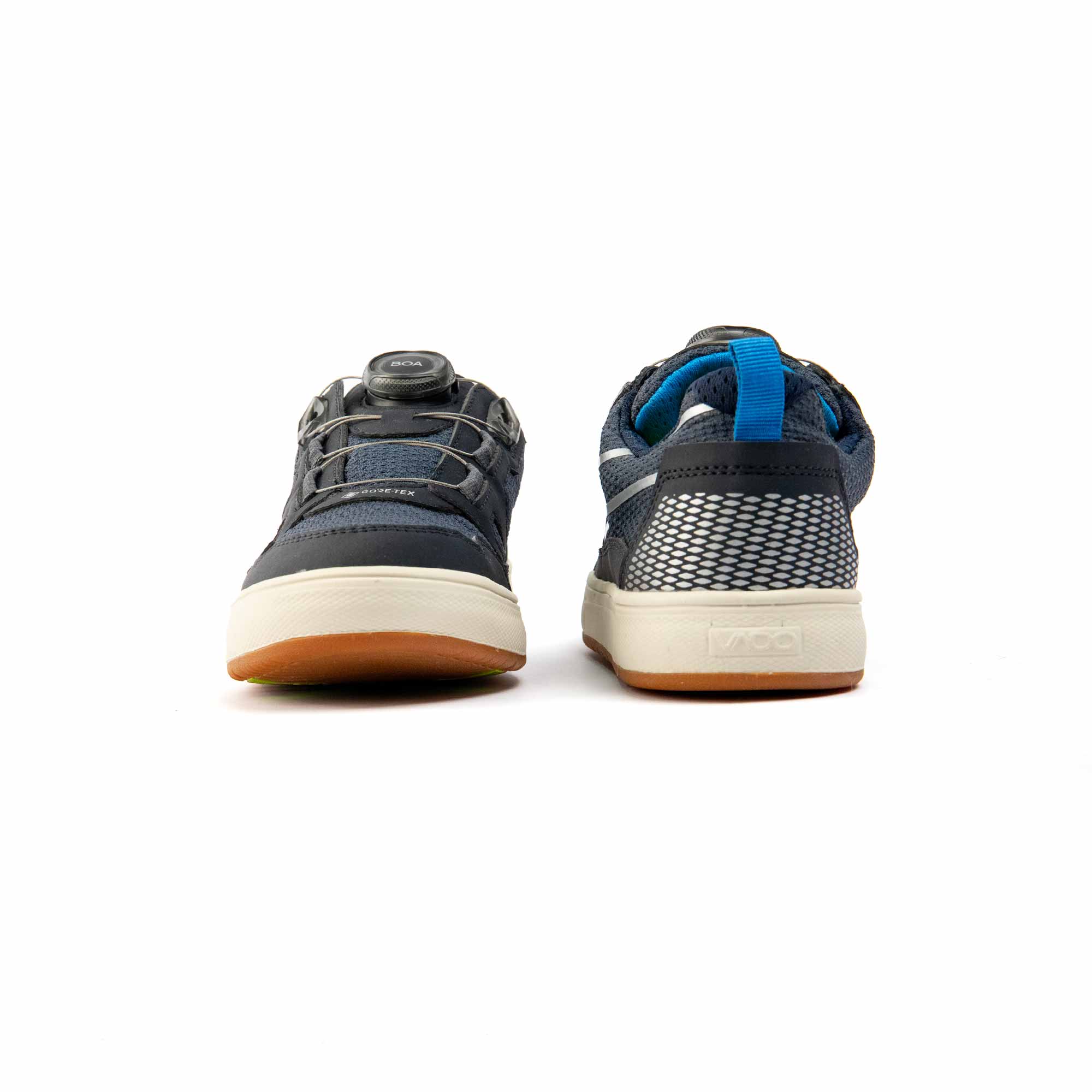 VADO Premium Teens Sneaker dunkelblau DON Lo BOA Gore-Tex Vorder-/ Rückansicht