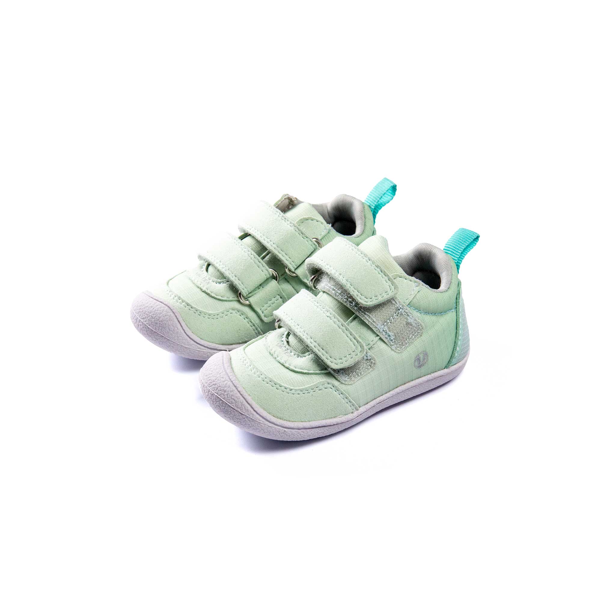 VADOlino Lauflernschuh Premium MINISKY Velcro Vatex menta 45-Grad-Ansicht