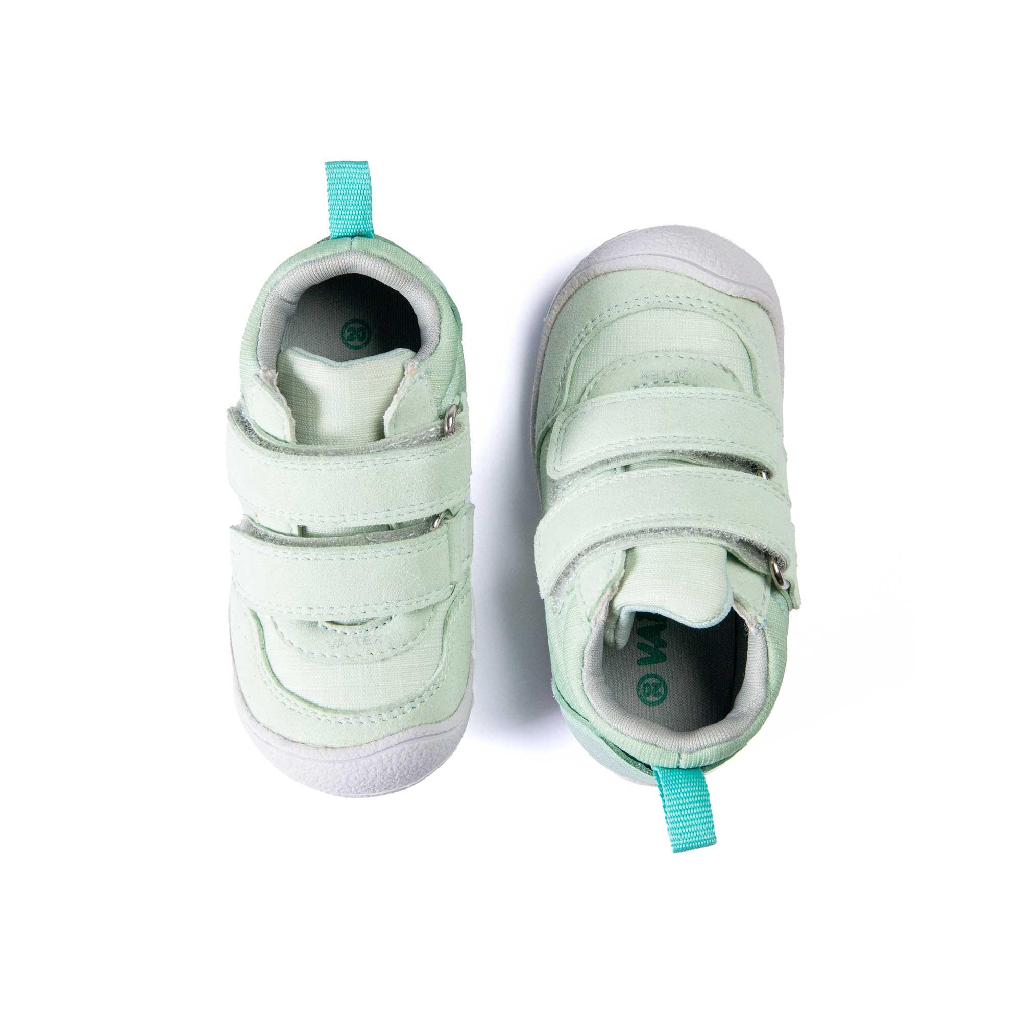 VADOlino Lauflernschuh Premium MINISKY Velcro Vatex menta Draufsicht